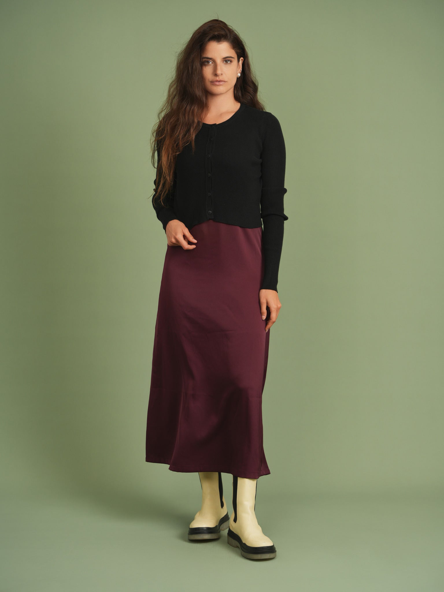 Rib Knit Cardigan in by Aspect