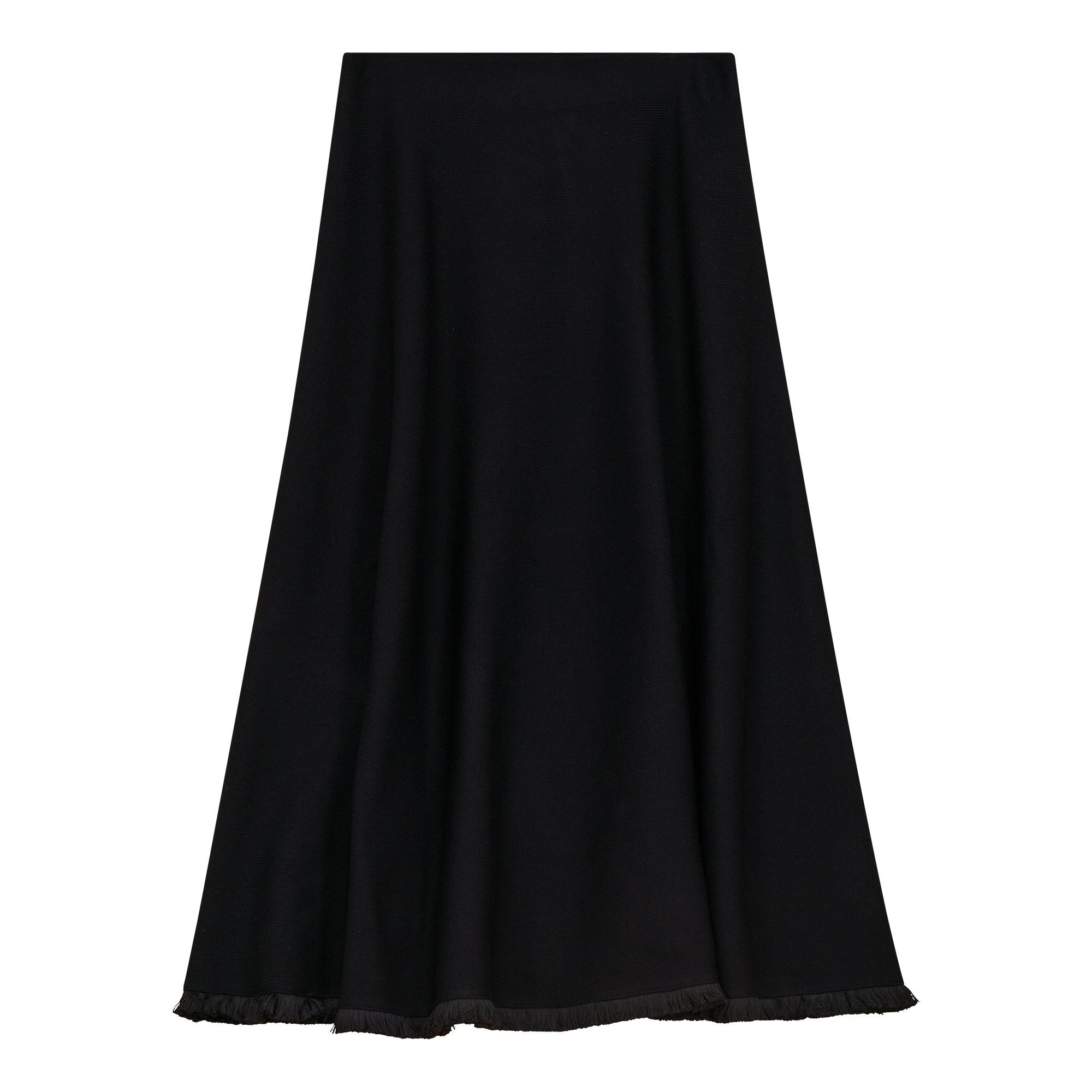 Knit Flared Skirt in Black by Aspect