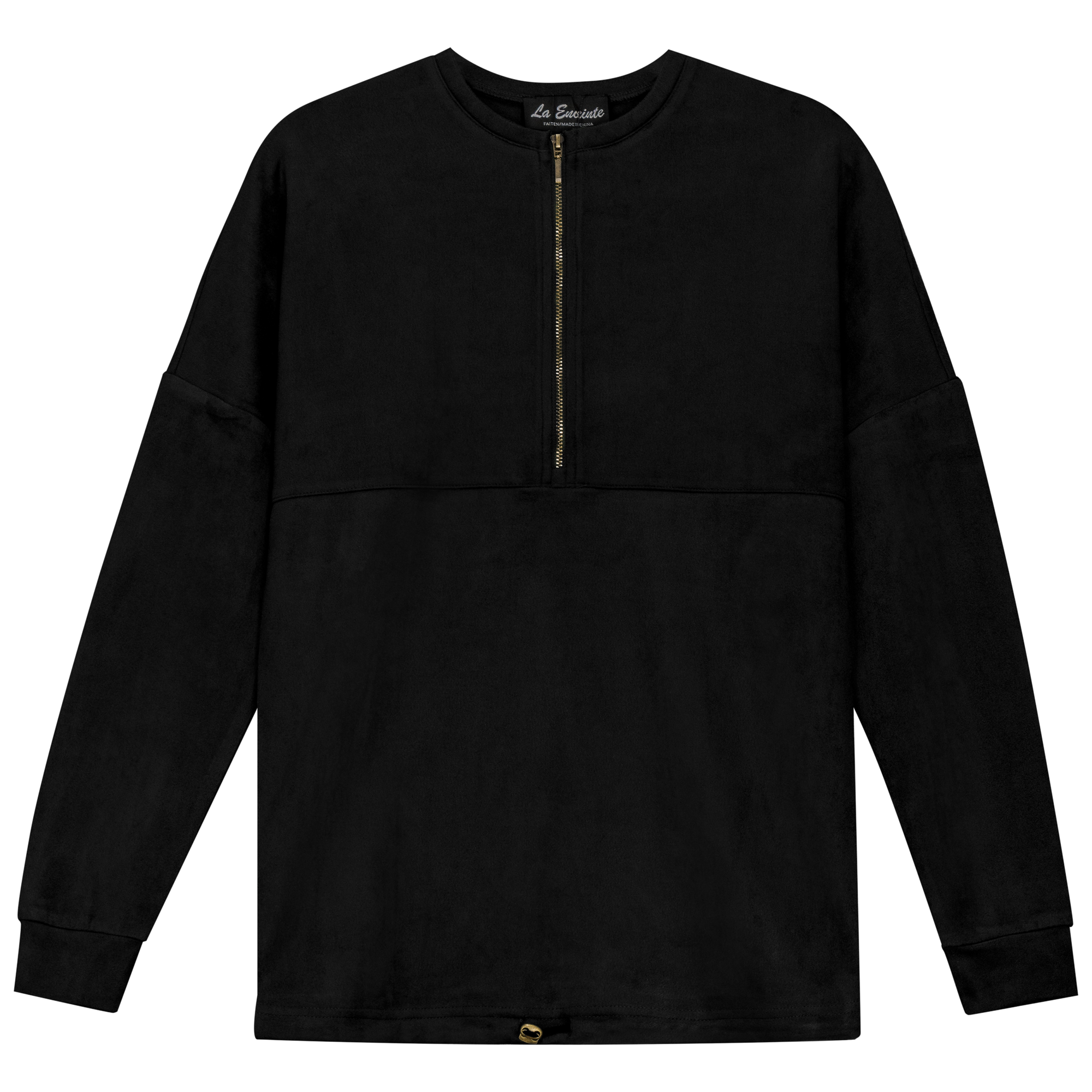 Maternity Henley Bungee Suede Top in by La Enceinte