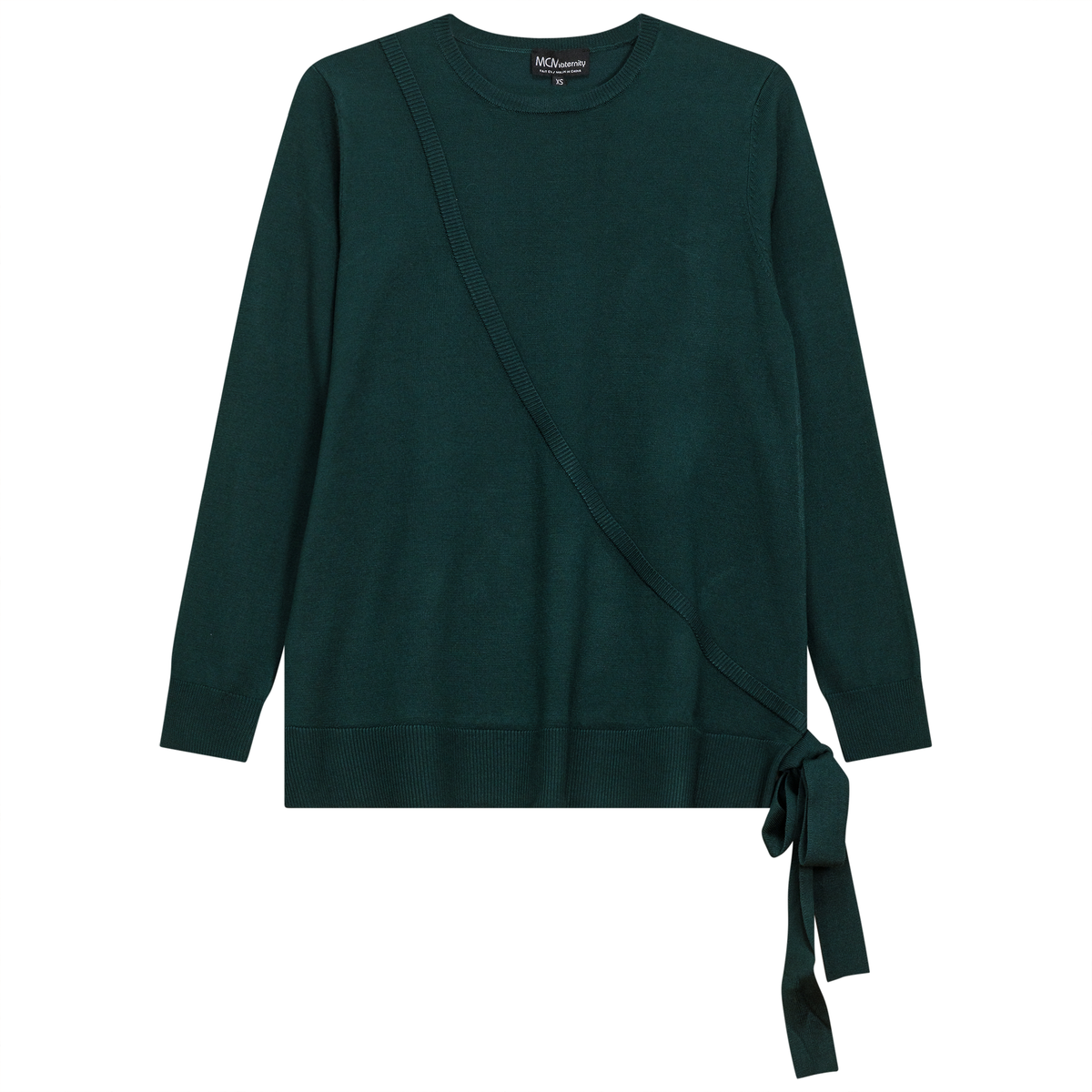 Maternity Fake Wrap Sweater in Forest by MCM