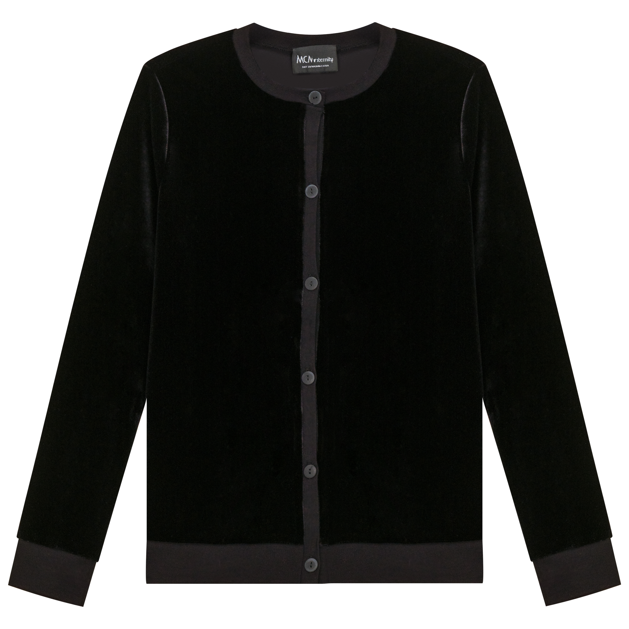 Maternity Slinky Velour Crop Cardigan in by MCM