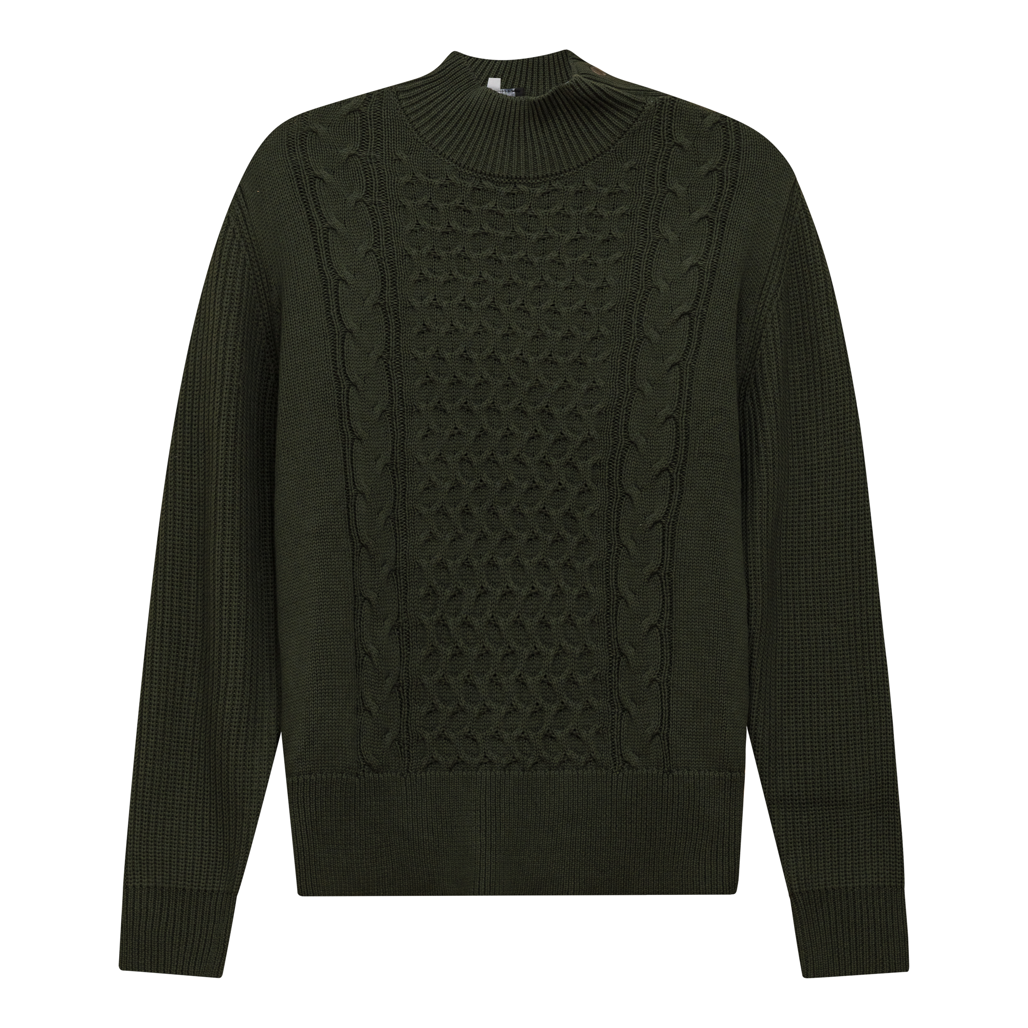 Maternity Knit Quilt Sweater Combo in Dark Olive by MCM