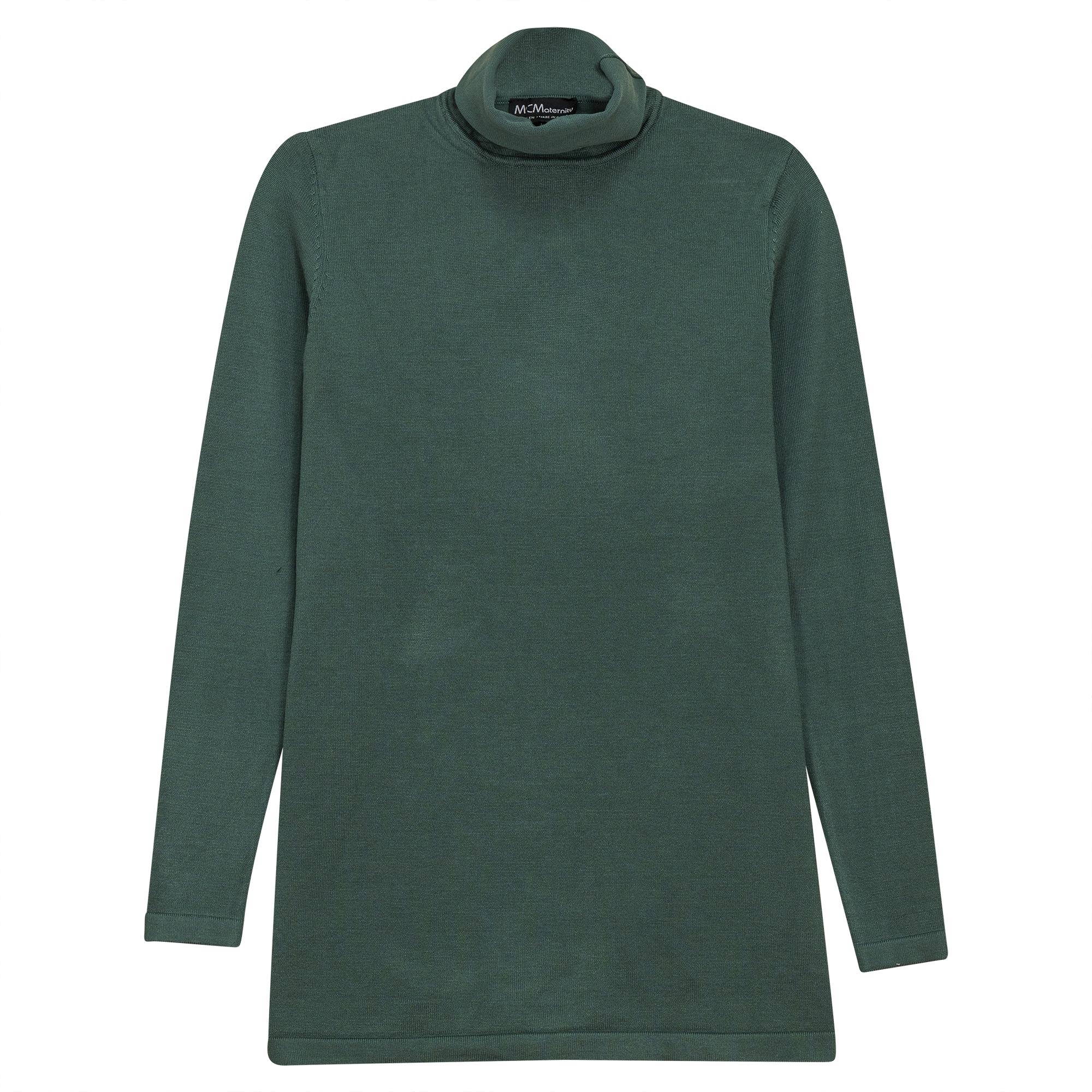 Maternity Thin Knit Turtleneck in Basil by MCM