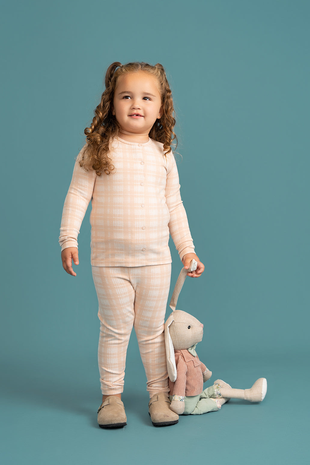 Brushed Rib Plaid 2Pc Set in by Whipped Cocoa