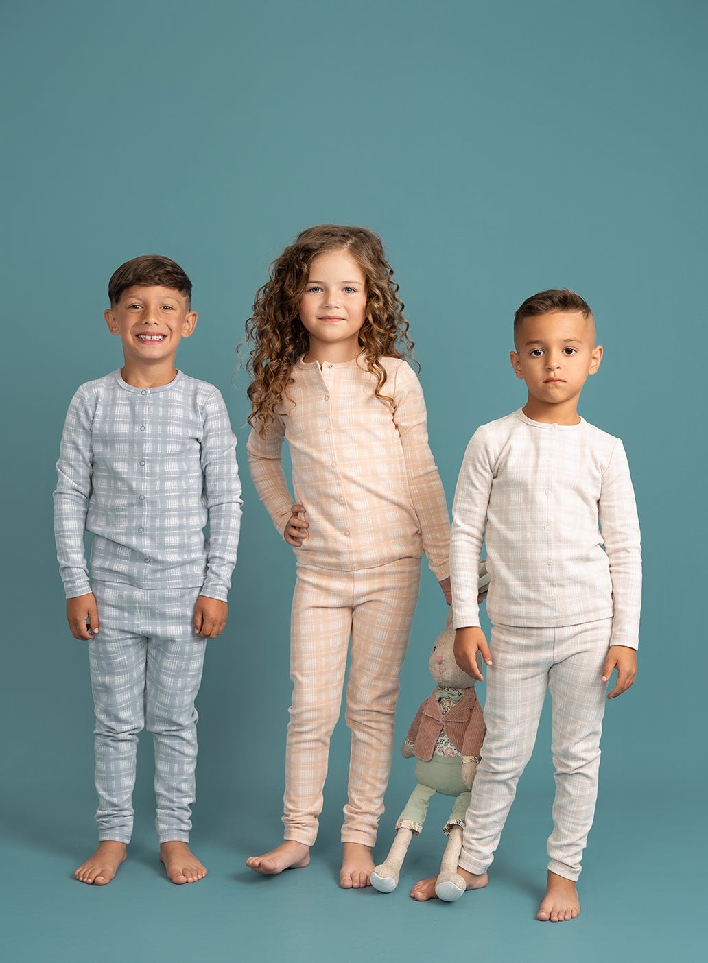 Brushed Rib Plaid 2Pc Set in by Whipped Cocoa