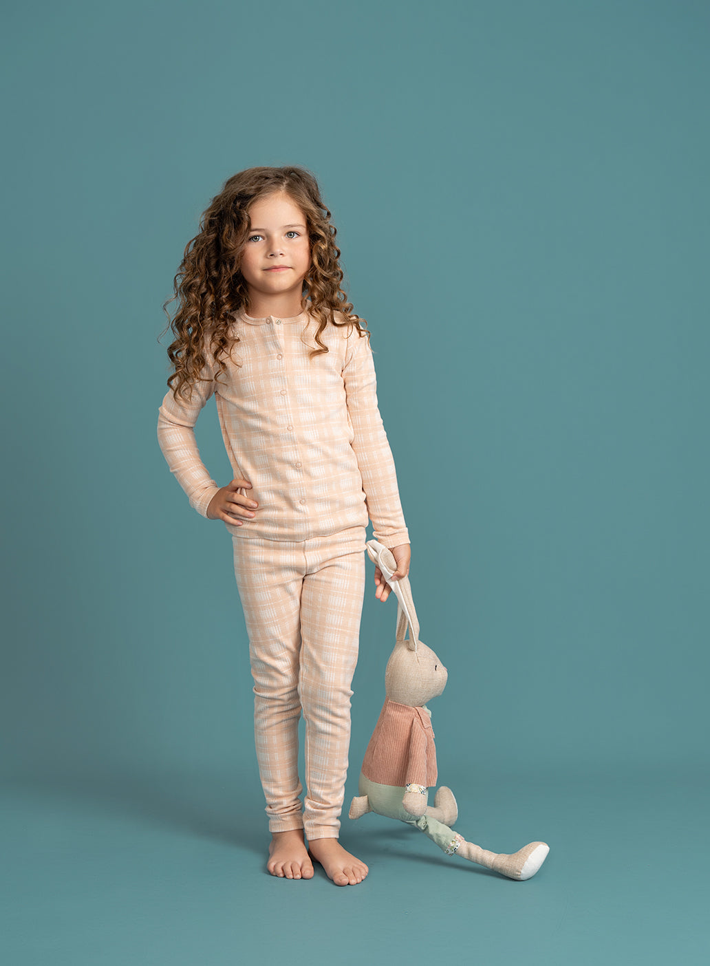 Brushed Rib Plaid 2Pc Set in by Whipped Cocoa