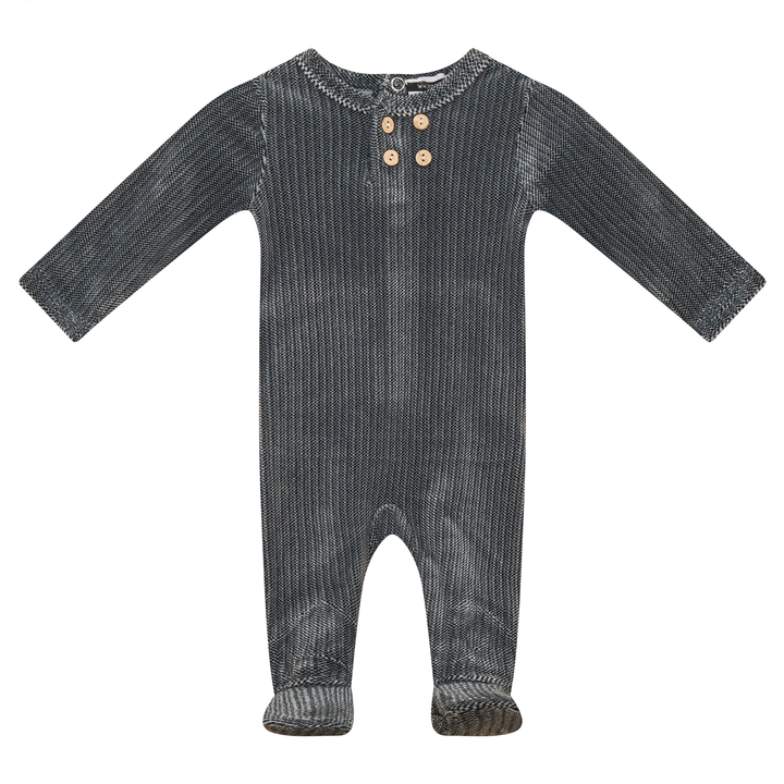 Velour Onesie Black Baby Romper by {{ product_vemdor}}