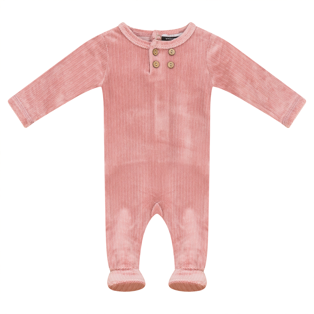 Velour Onesie Pink Baby Romper by {{ product_vemdor}}