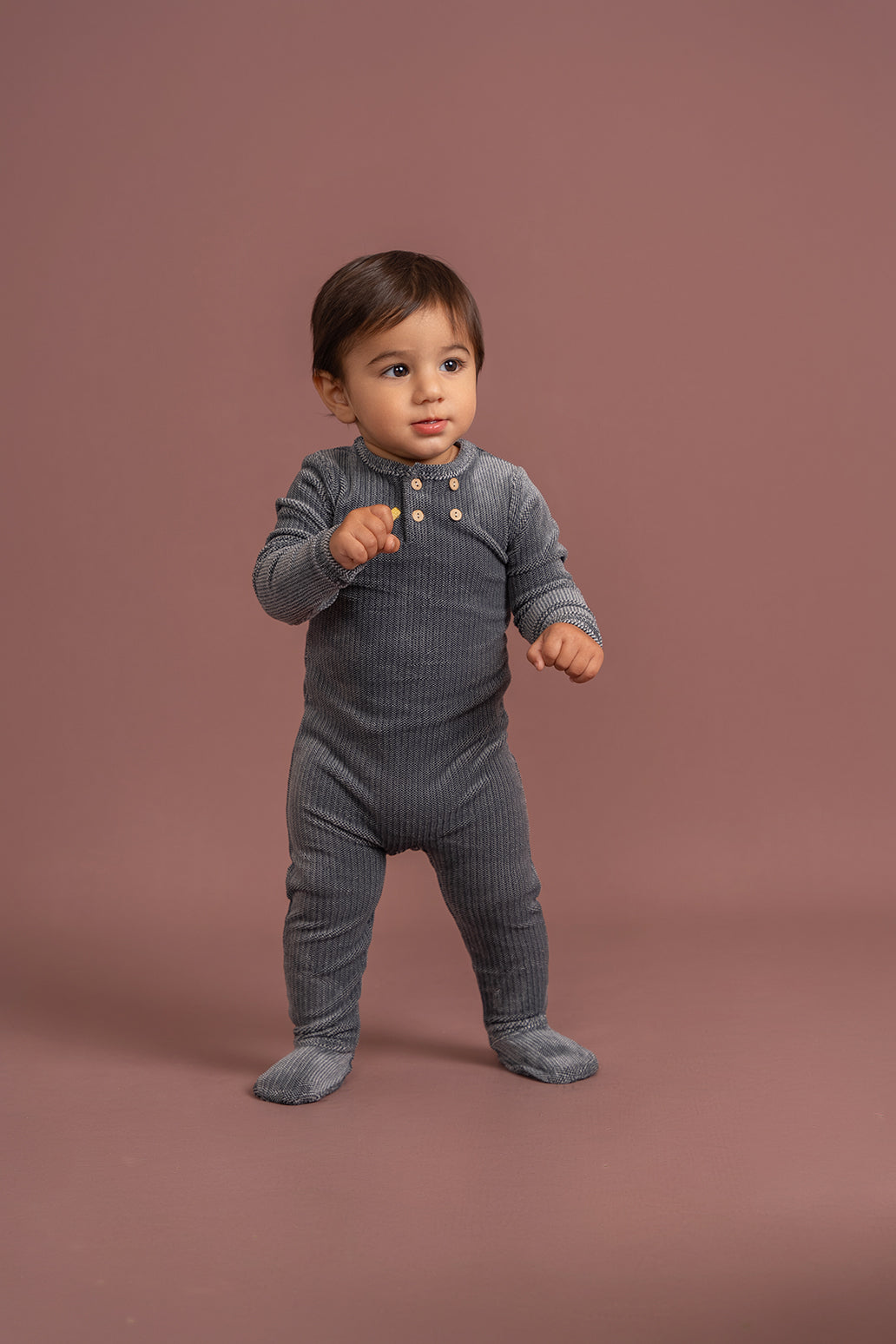 Velour Onesie in by Whipped Cocoa