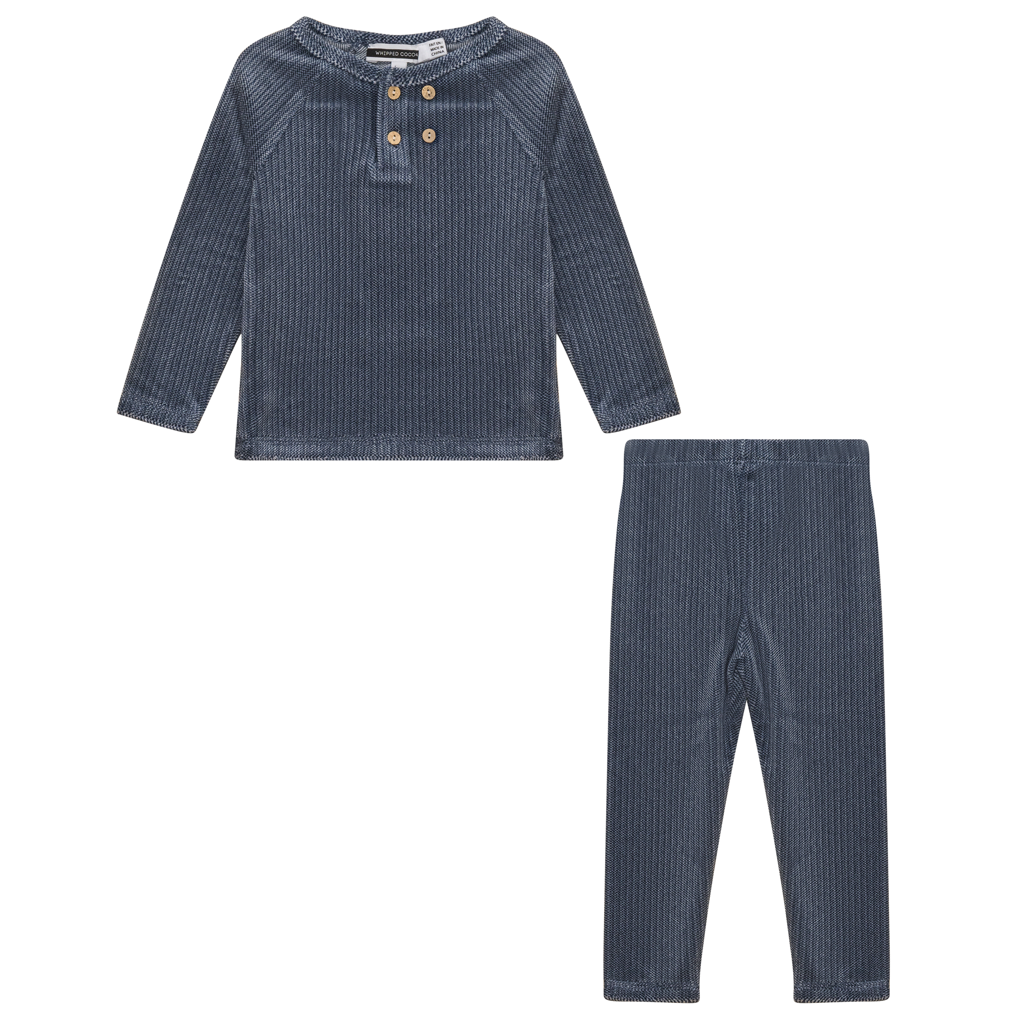 Velour 2PC Set in Blue by Whipped Cocoa