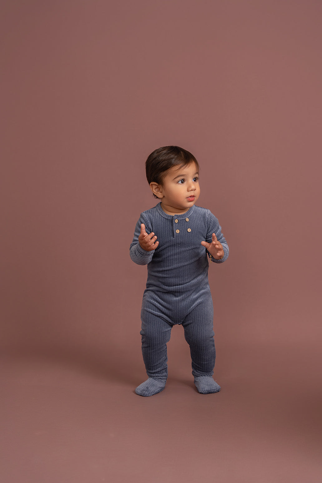 Velour Onesie in by Whipped Cocoa