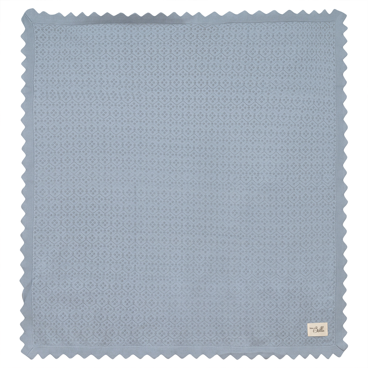 Pointelle Knit Blanket in Blue One Size by Bebe Bella