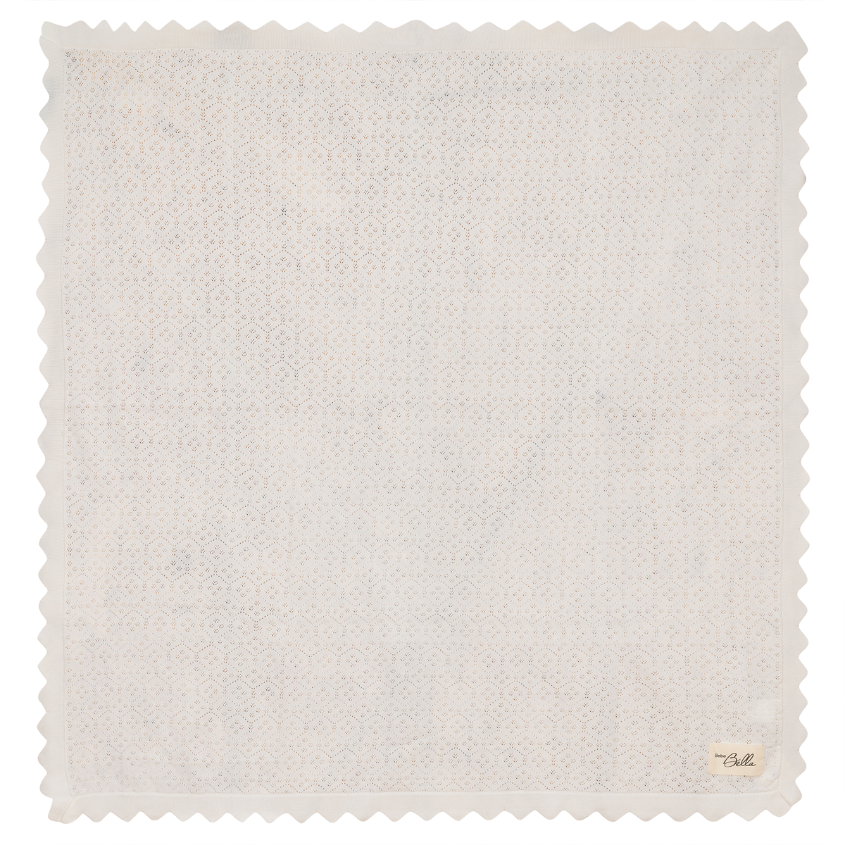 Pointelle Knit Blanket in Off White One Size by Bebe Bella