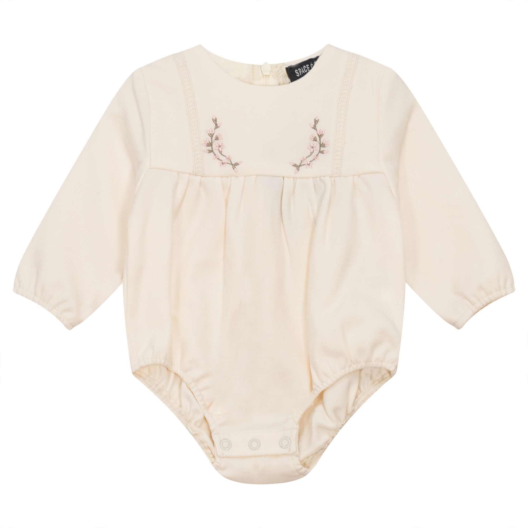 Floral Embroidered Bubble in Cream by Space Grey