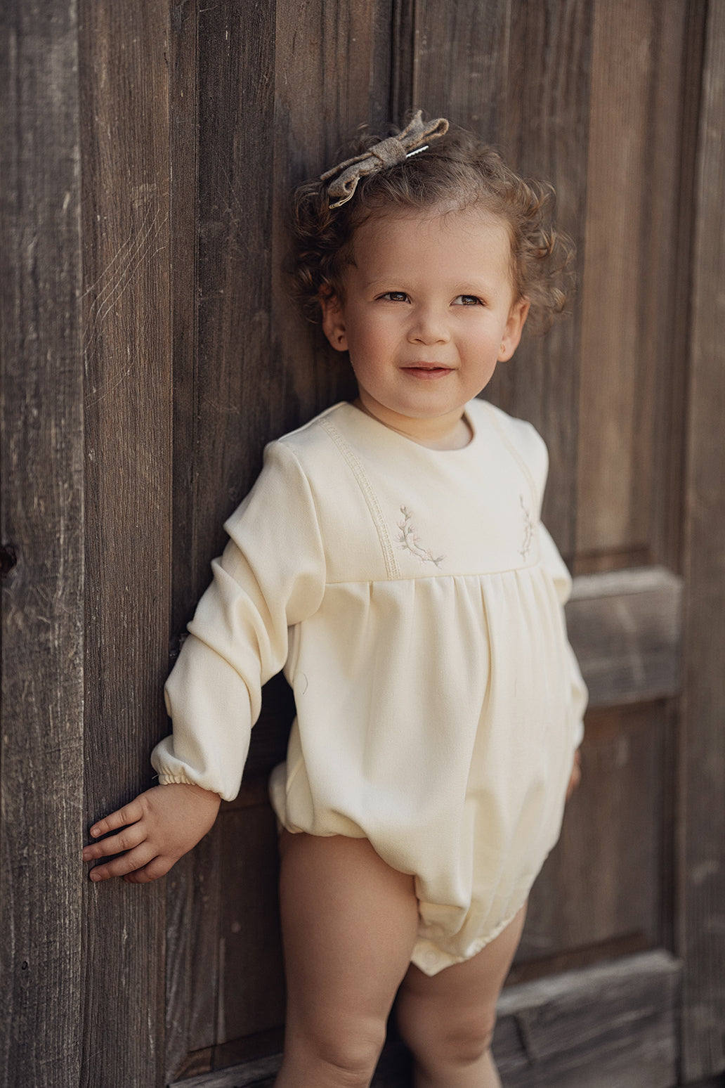 Floral Embroidered Bubble in by Space Grey