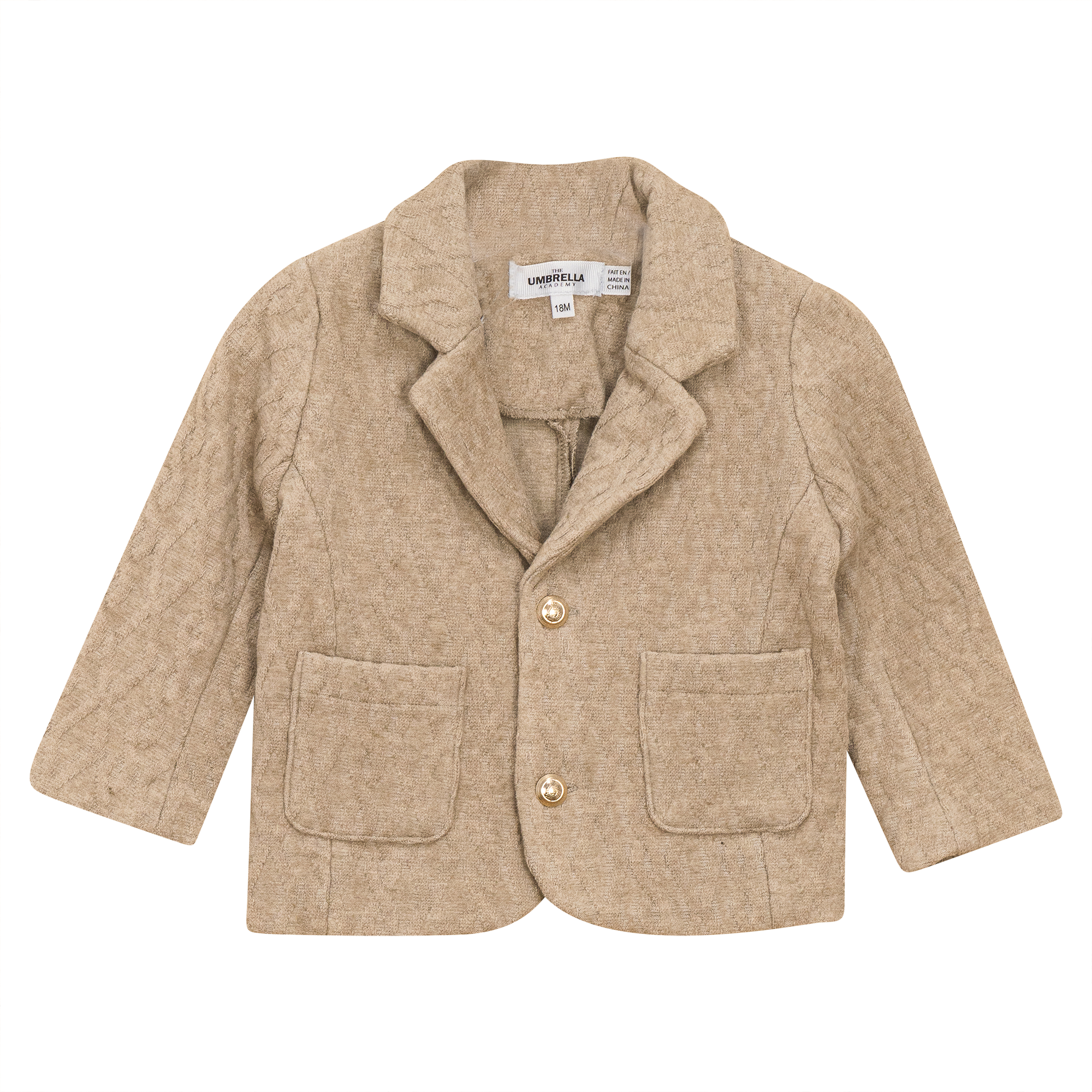 Textured Knit Blazer in Beige Mix by The Umbrella Academy