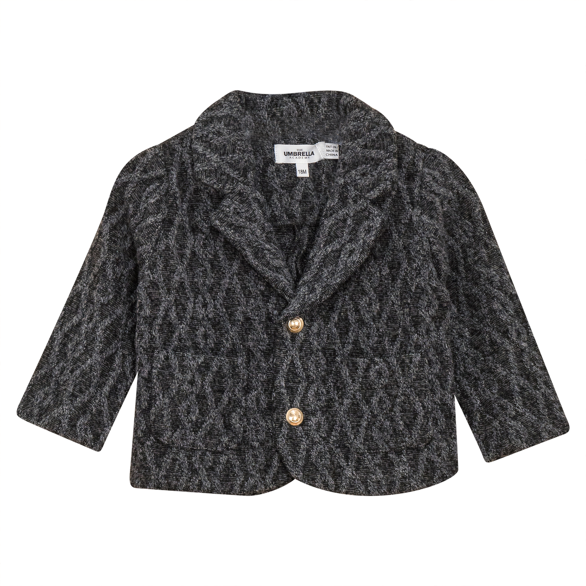 Textured Knit Blazer in Charcoal Mix by The Umbrella Academy