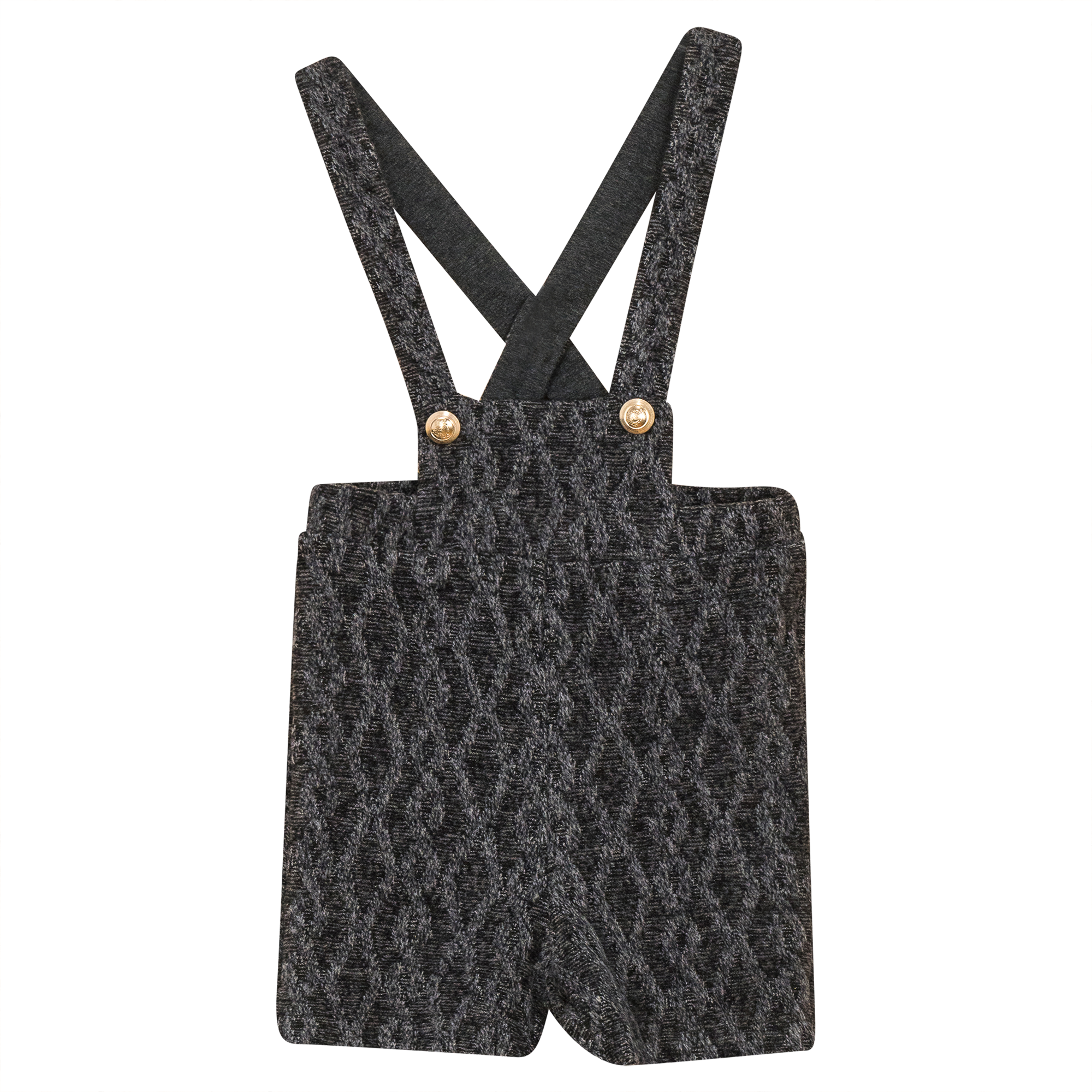 Textured Knit Overall in Charcoal Mix by The Umbrella Academy