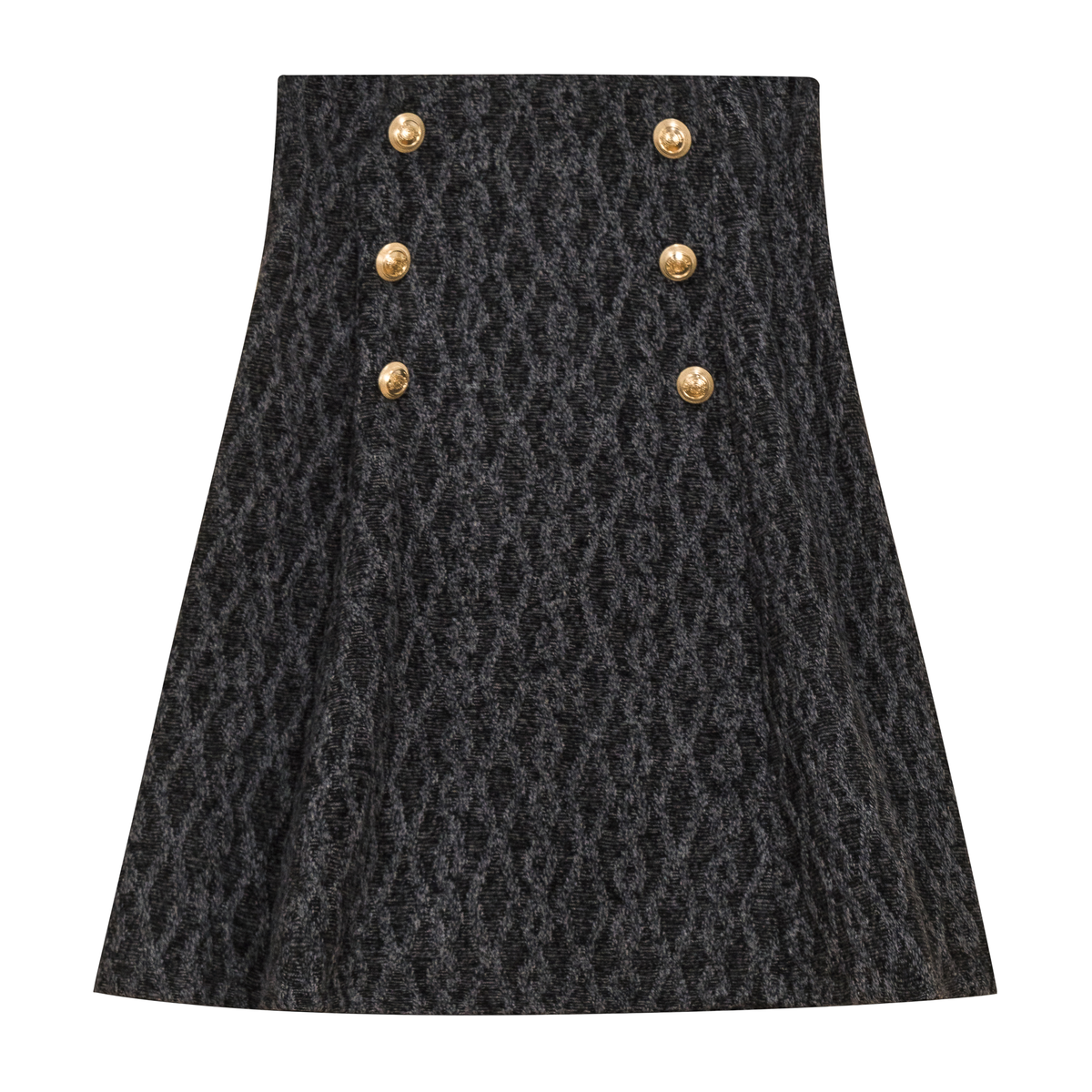 Textured Knit Skirt in Charcoal Mix by The Umbrella Academy