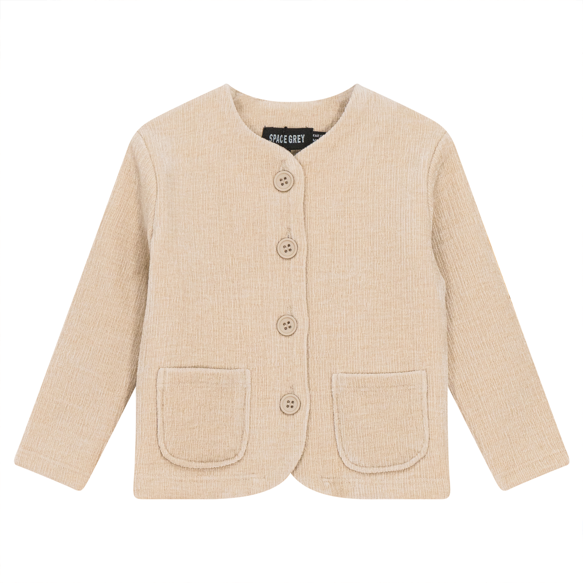 Velvet Jacket in Beige by Space Grey