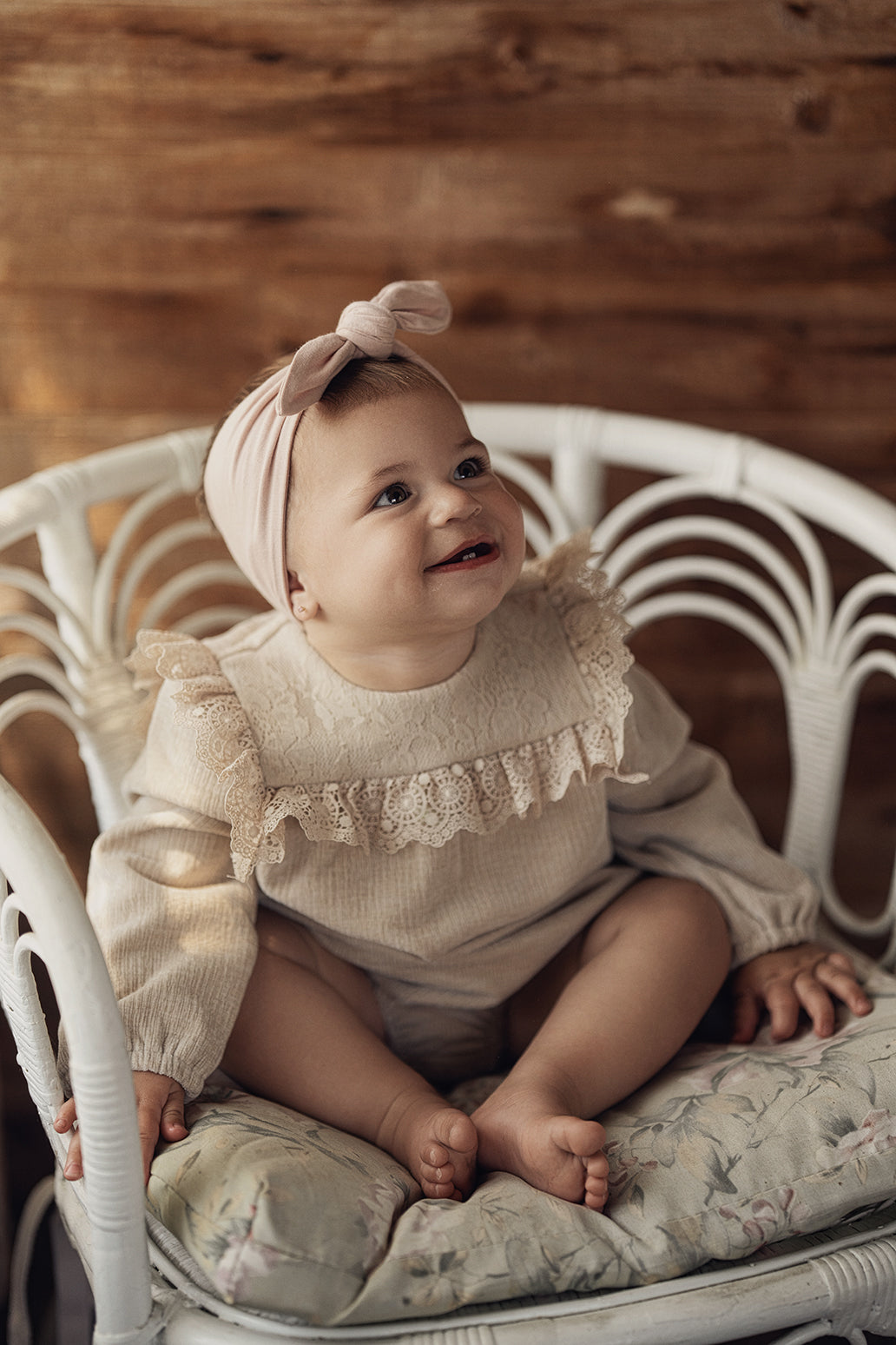 Lace Trim Velvet Bubble in by Space Grey