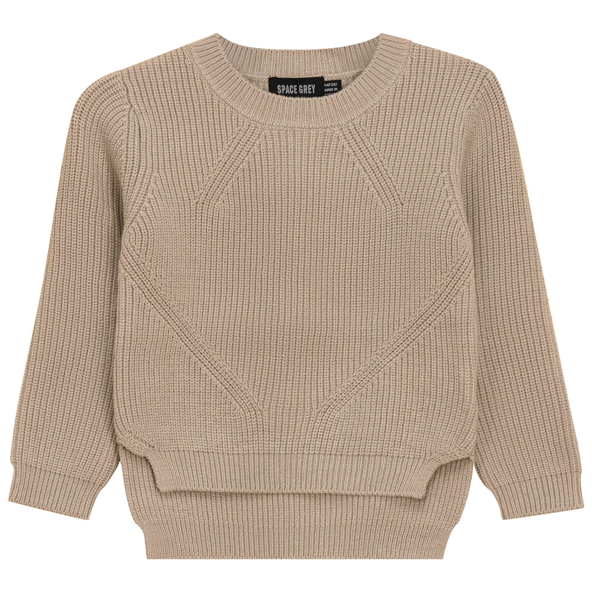 Chunky Knit Sweater in Beige by Space Grey