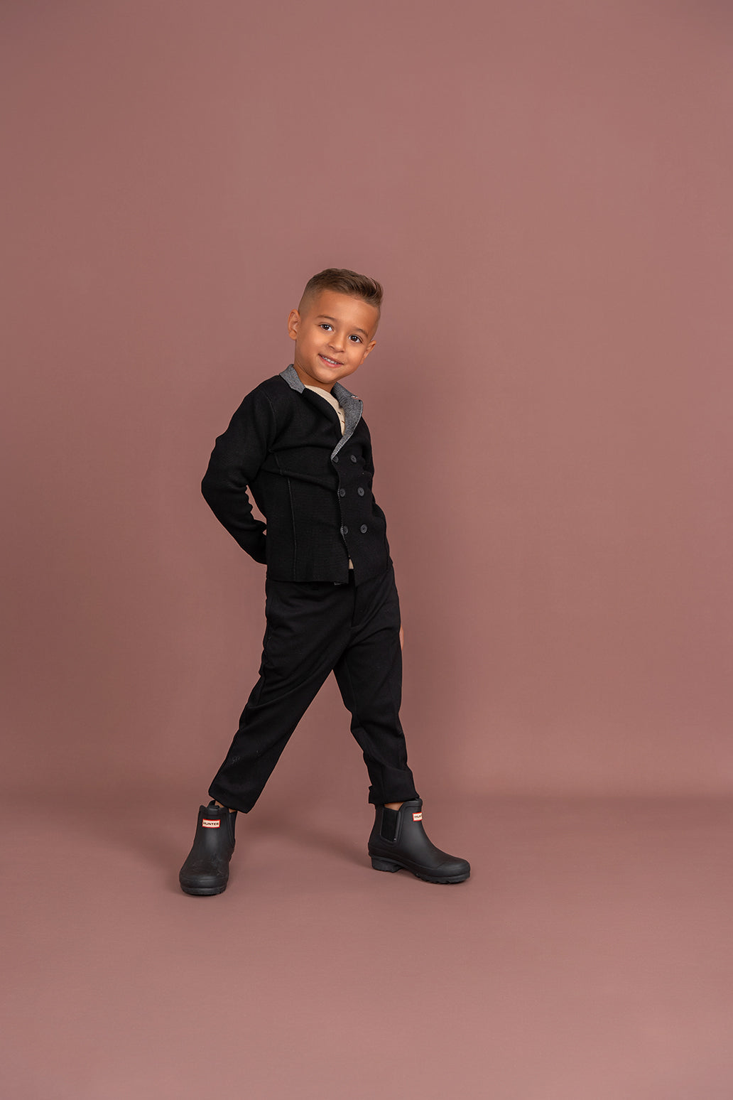 Double Breated Knit Blazer in by Mr. Mr.