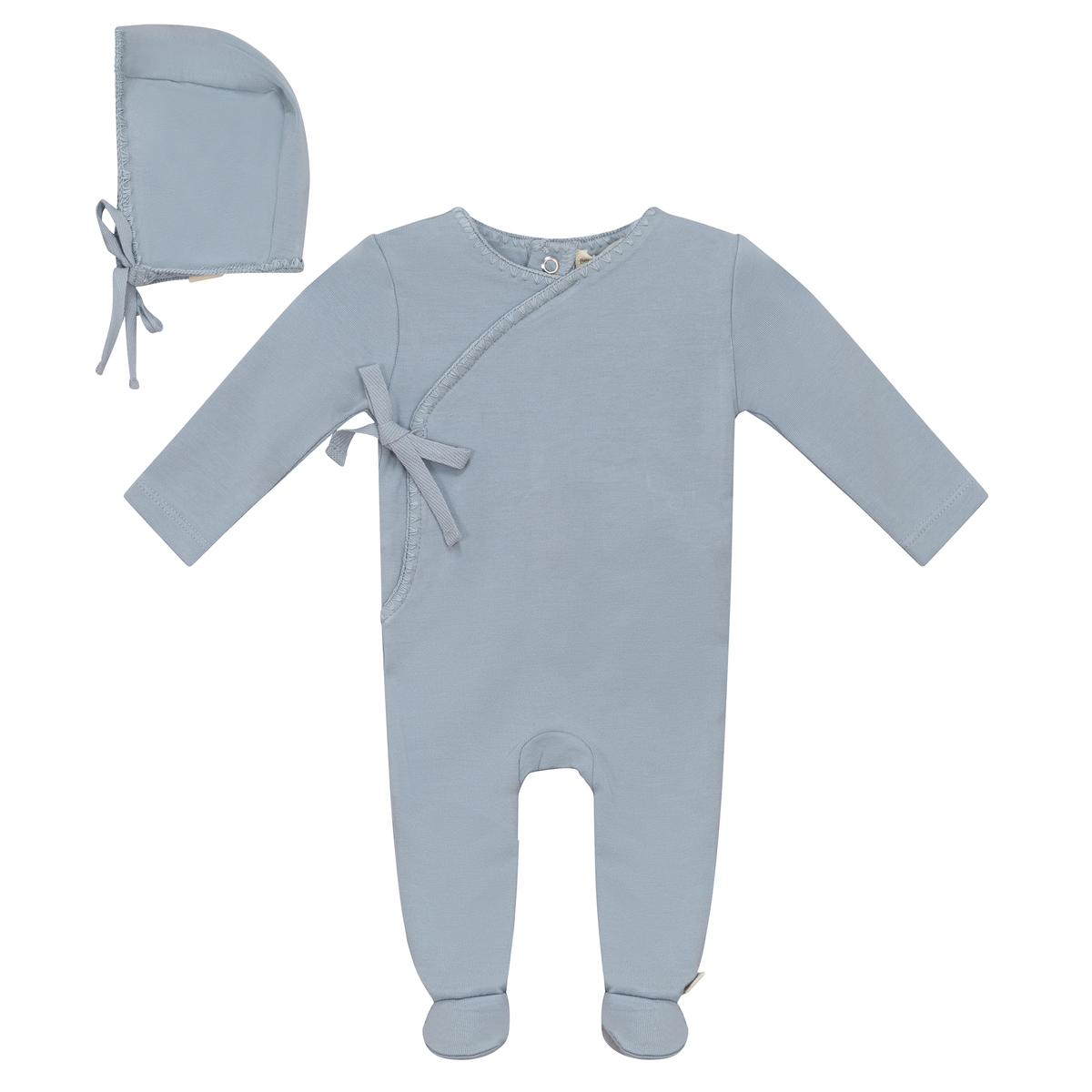 Knitted Wrap Onesie with Bonnet in by Bebe Bella