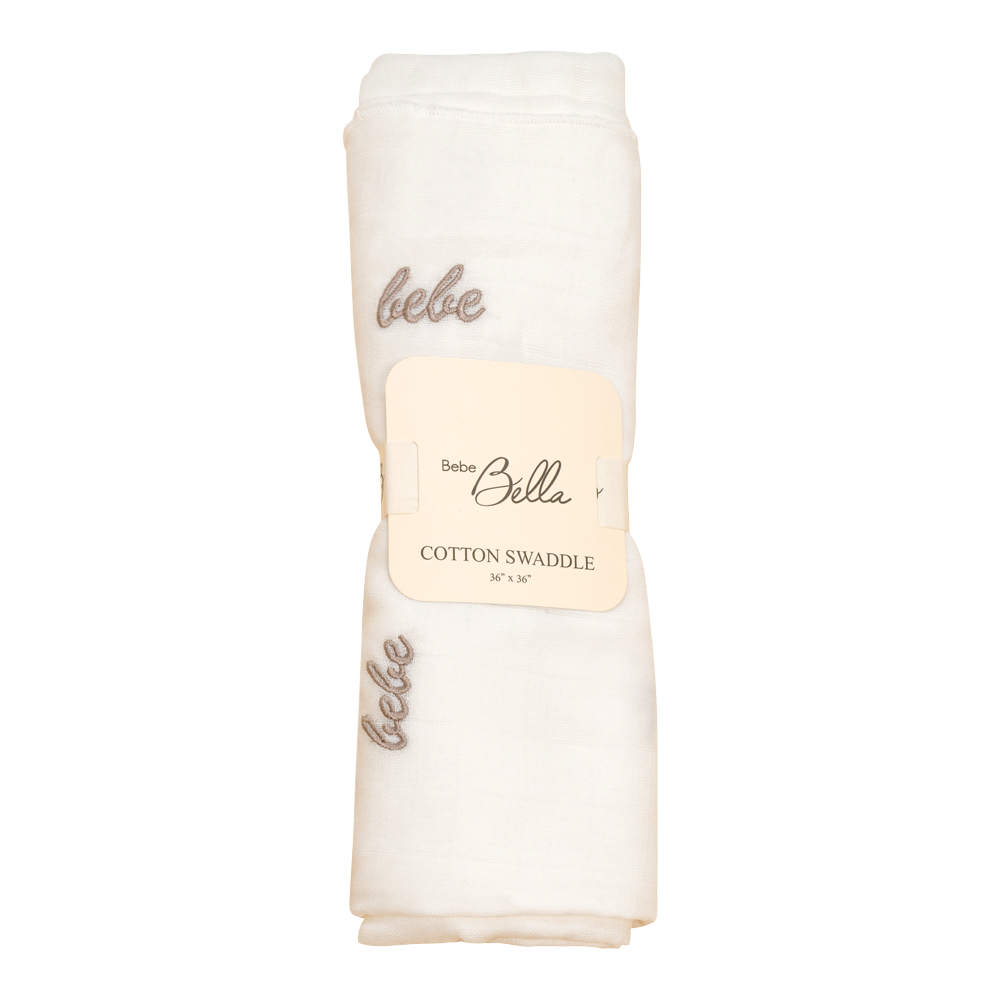 Bebe Embroidered Swaddle in by Bebe Bella