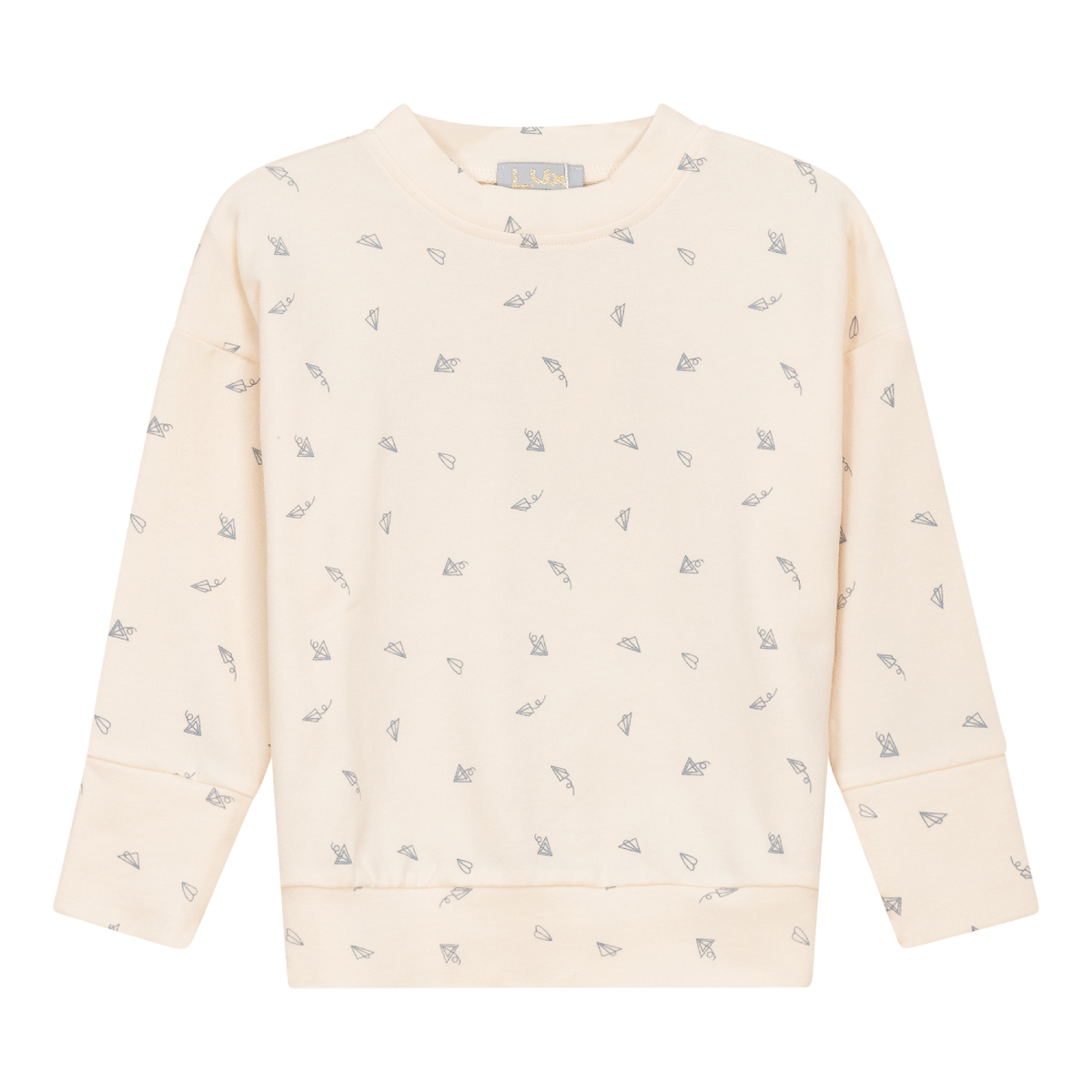 Airplane Printed Sweatshirt in Blue vanilla by Lux