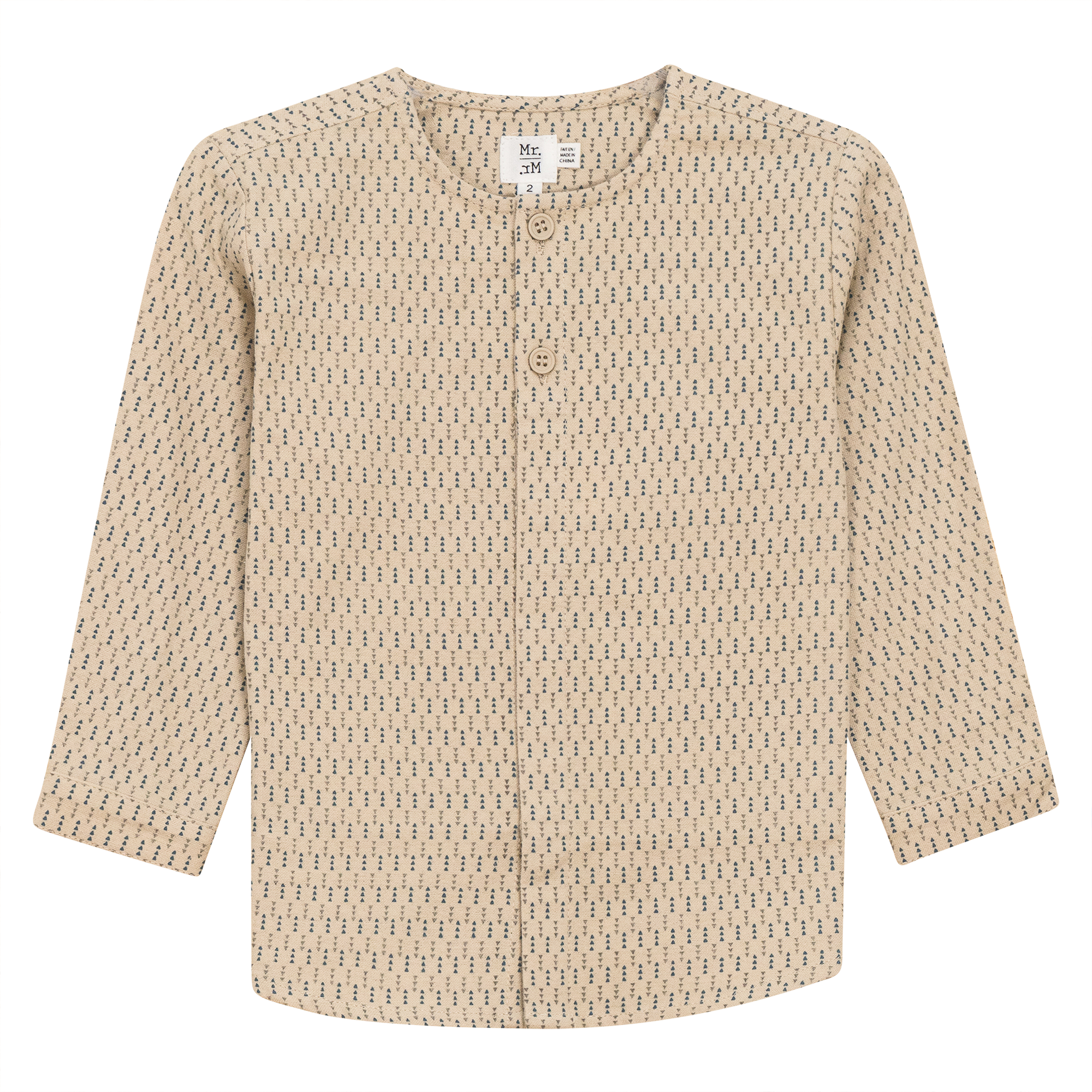 Woven Button Down Shirt in Beige by Mr. Mr.