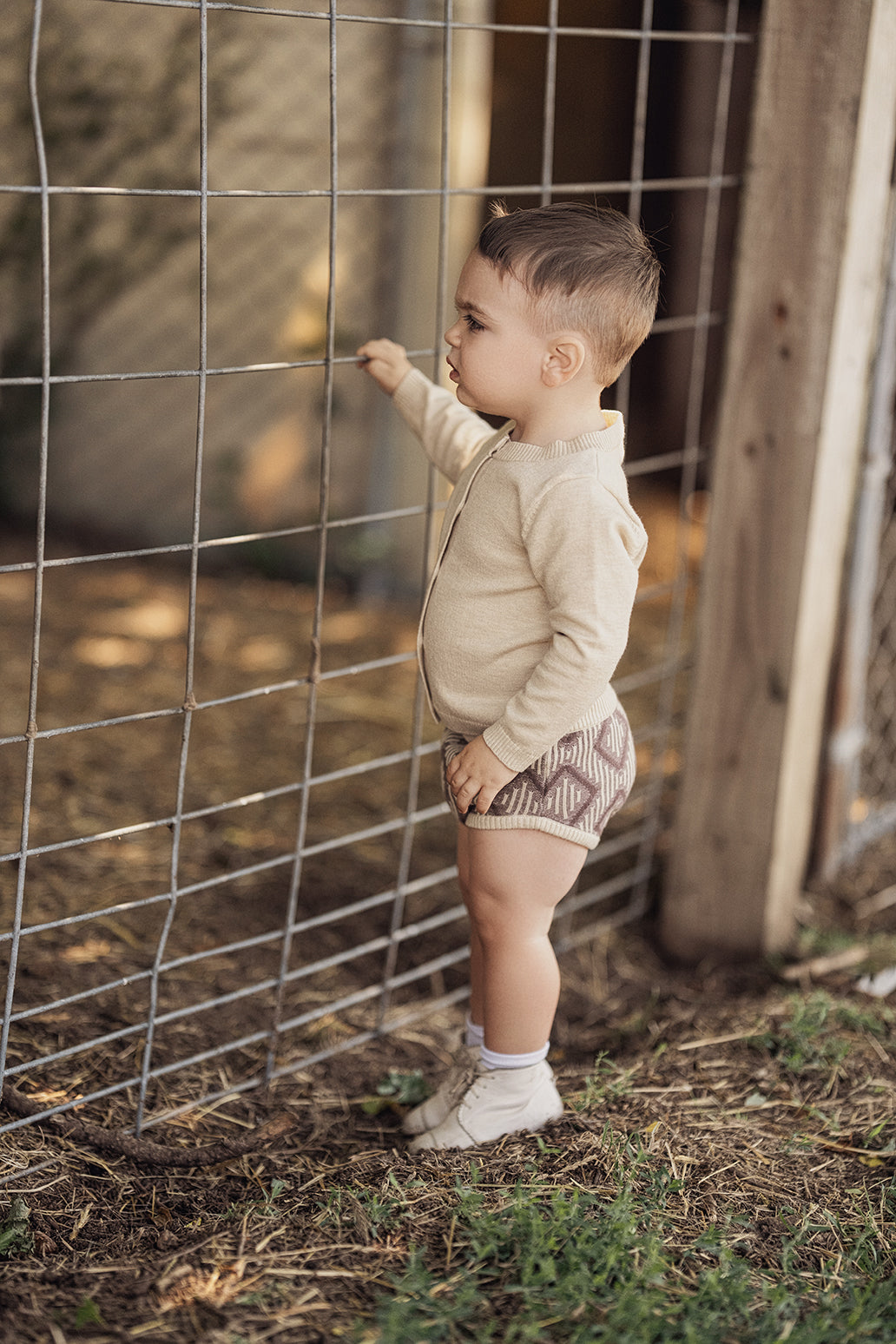 Diamond Knit 2Pc Set in by Apricot