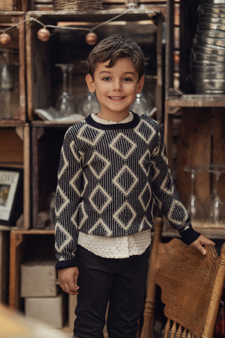 Diamond Knit Sweater Boys Pullover by {{ product_vemdor}}