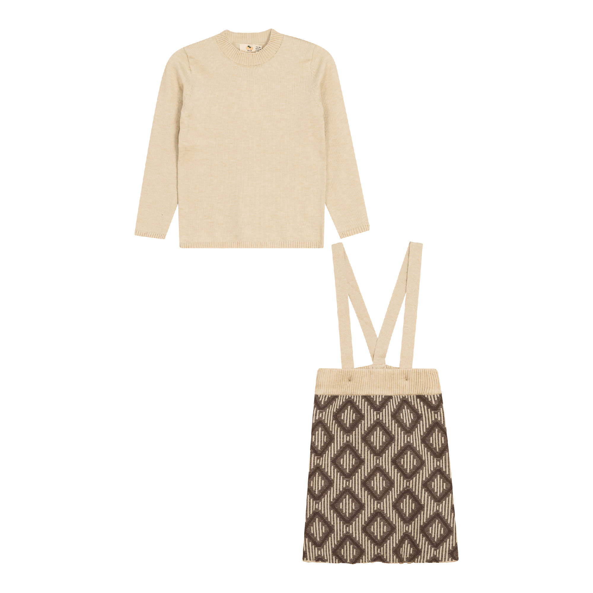 Diamond Knit 2Pc Set in Cocoa Dark Almond by Apricot