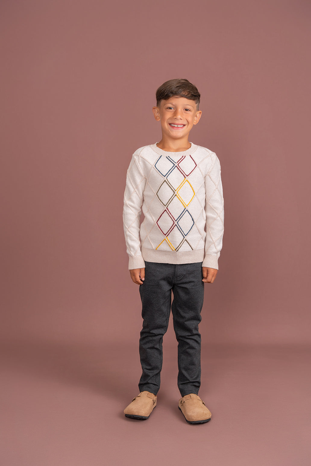 Diamond Stitch Sweater in by Mr. Mr.