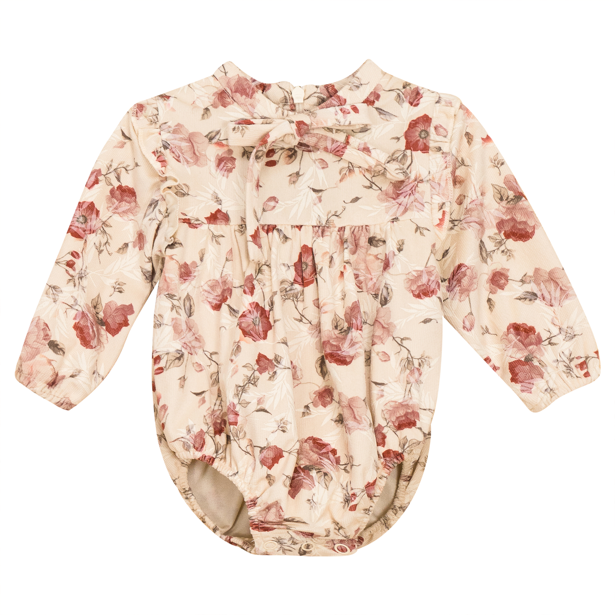 Floral Embroidered Rib Velvet Bubble in Cream by Space Grey