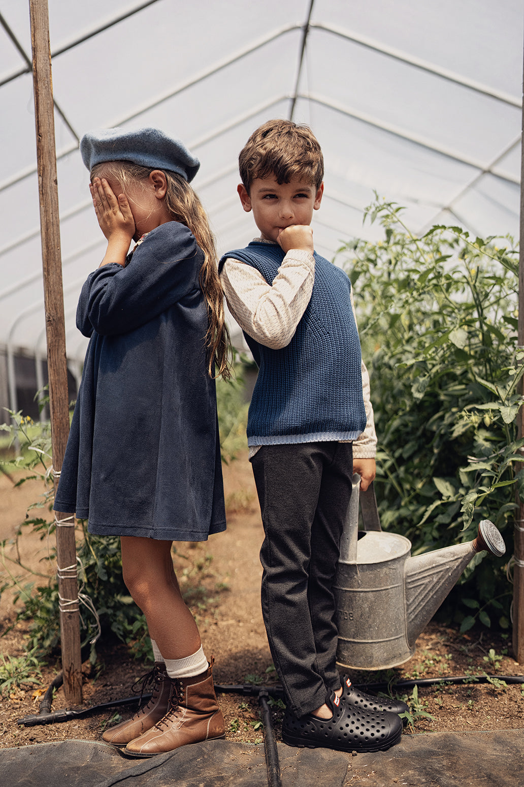 Crochet Knit Vest in by Mr. Mr.