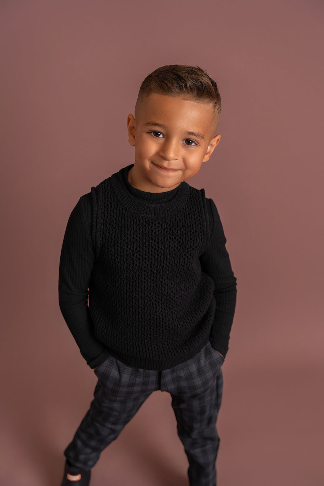 Crochet Knit Vest in by Mr. Mr.