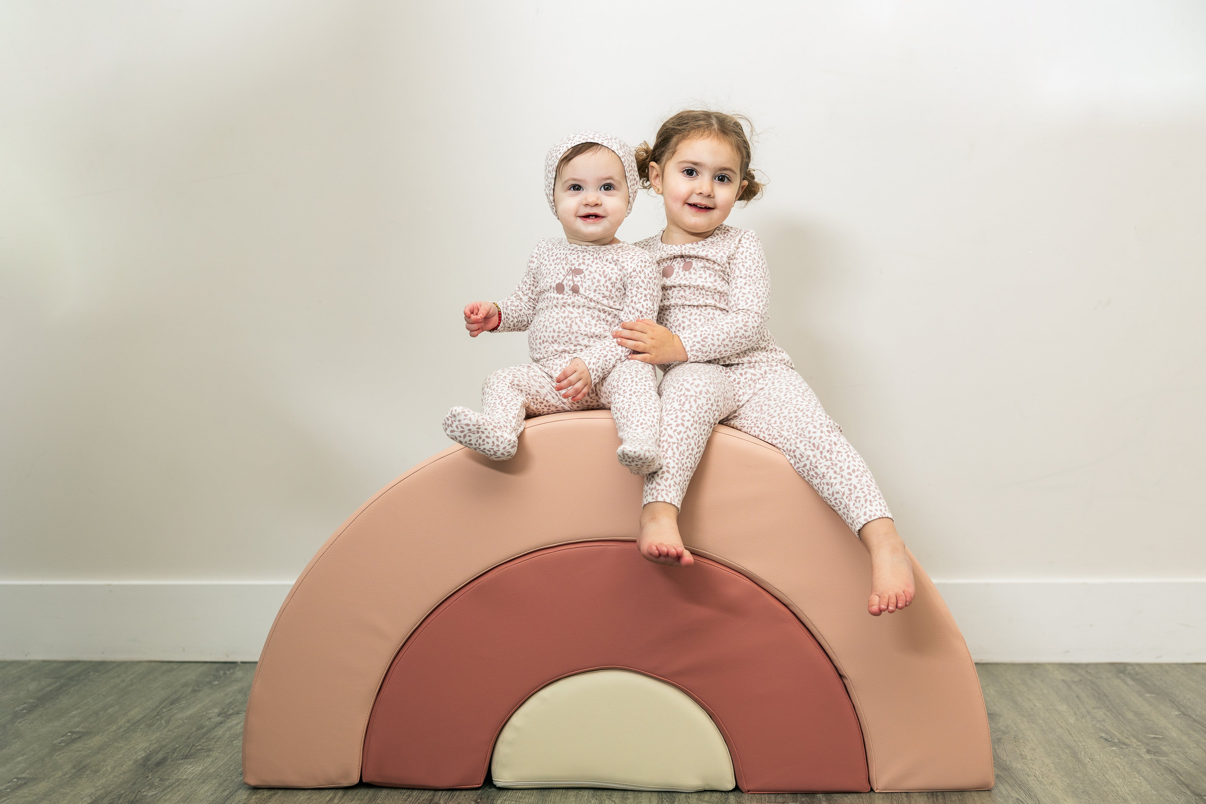 Cherry Print Onesie with Hat in by Lux