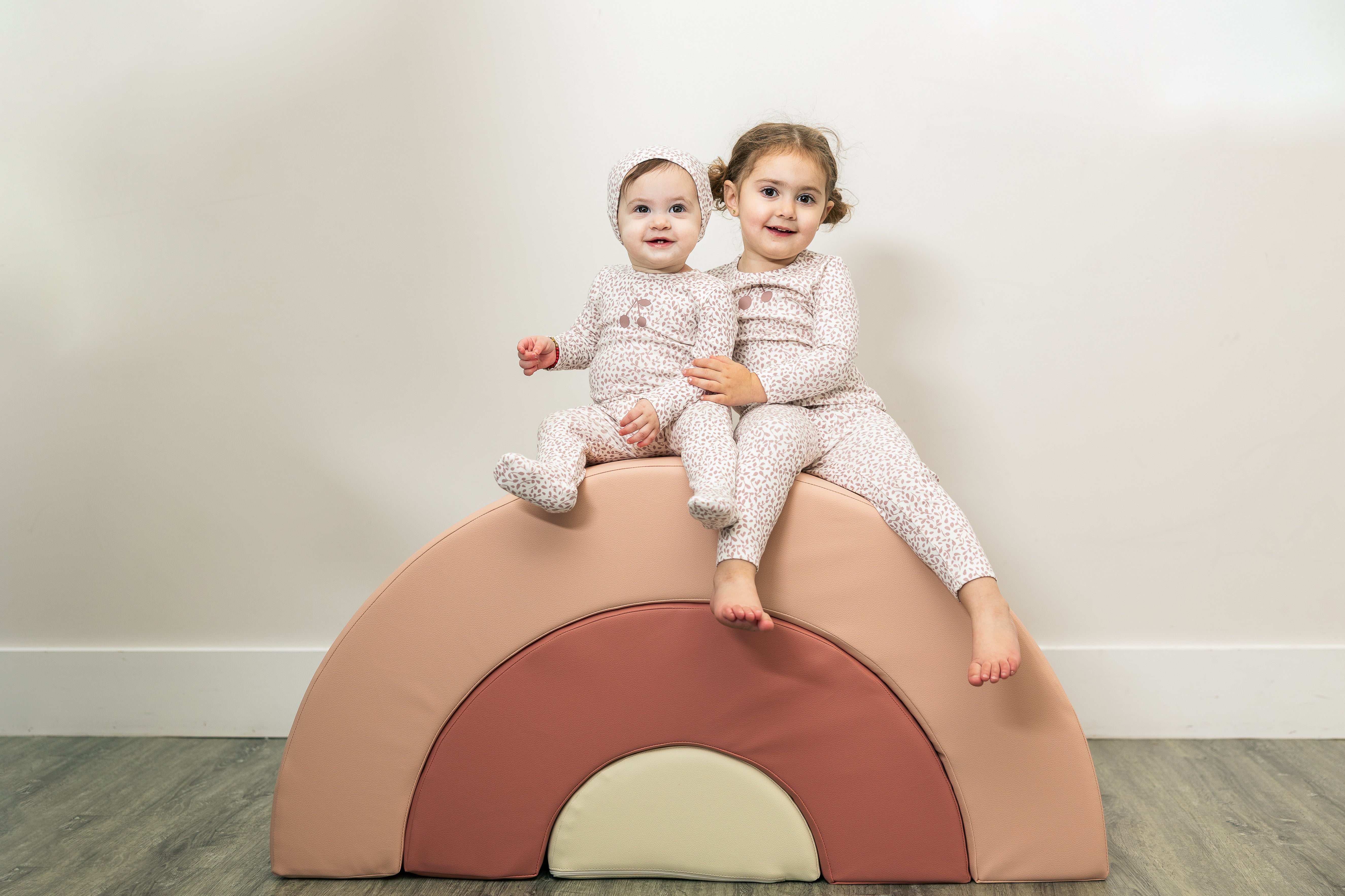 Cherry Print Onesie with Hat in by Lux