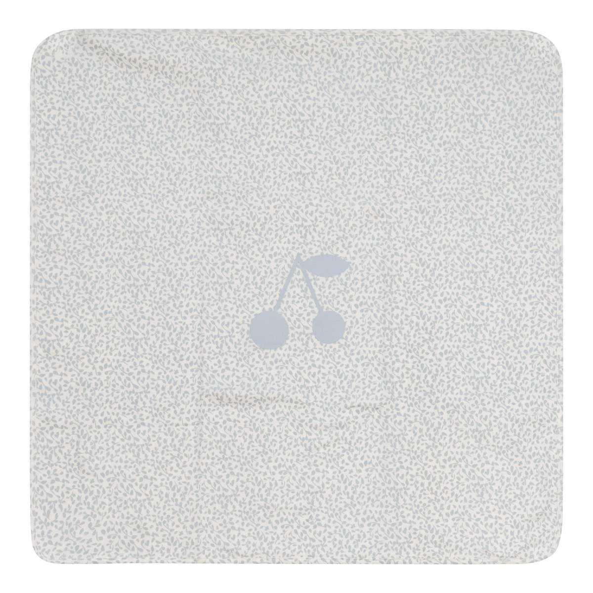 Cherry Print Blanket in Off White Blue One Size by Lux