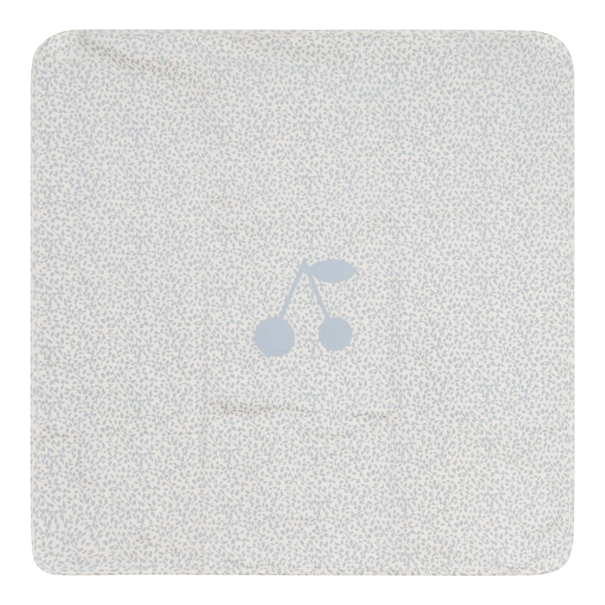 Cherry Print Blanket in Off White Blue One Size by Lux