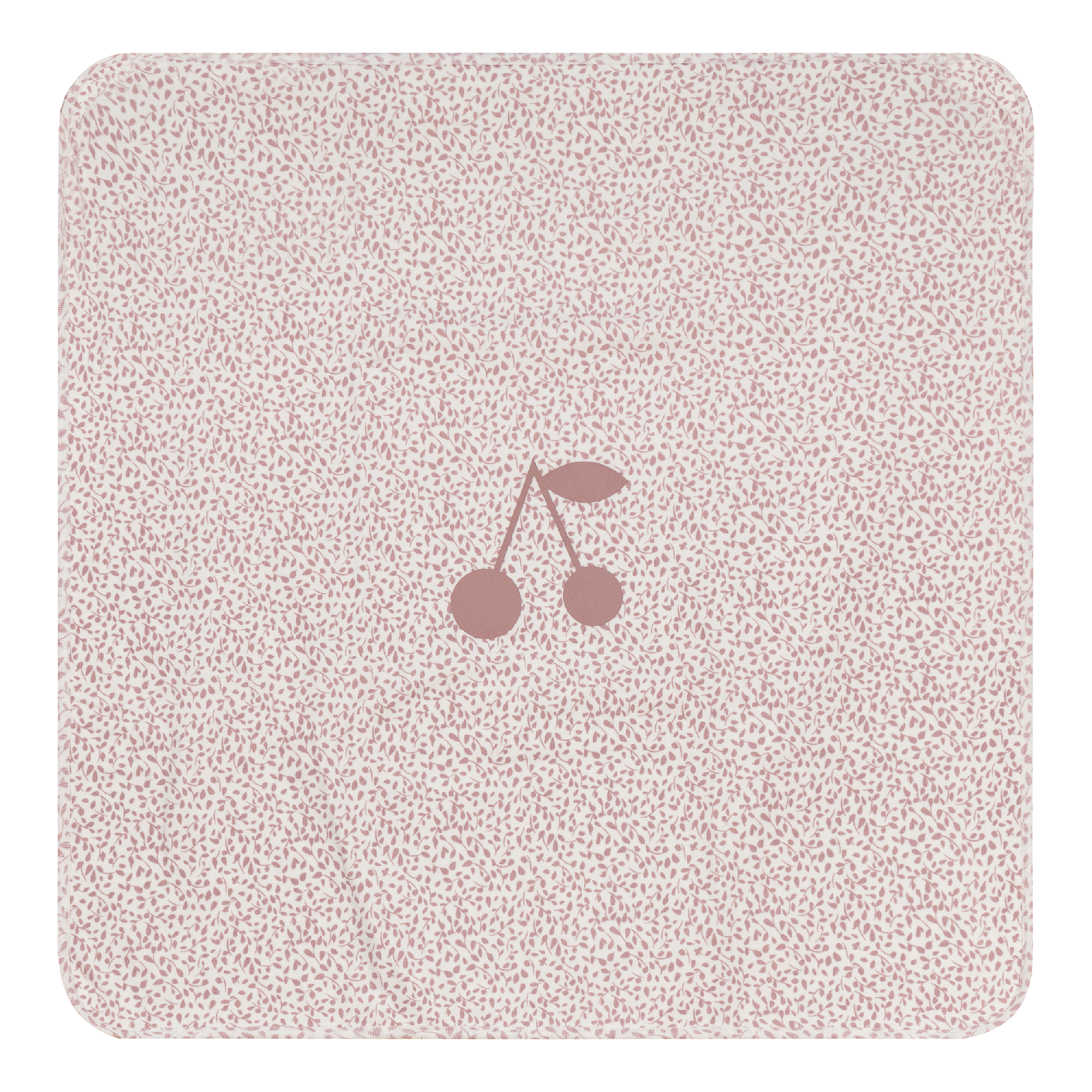 Cherry Print Blanket in Off White Rose One Size by Lux