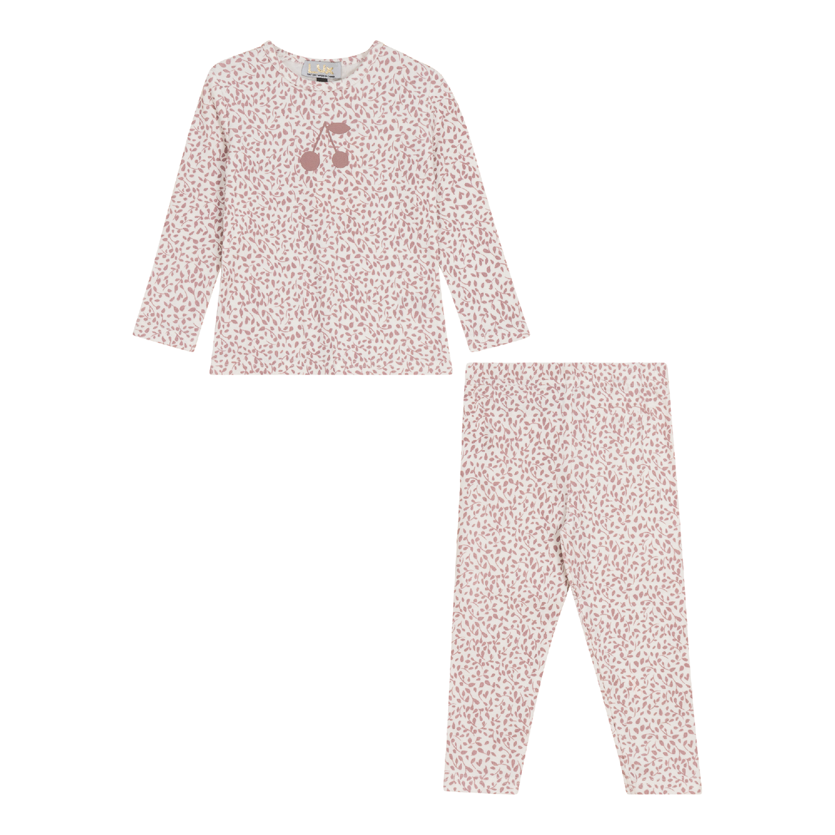Cherry Print 2Pc Set in Off White Rose by Lux