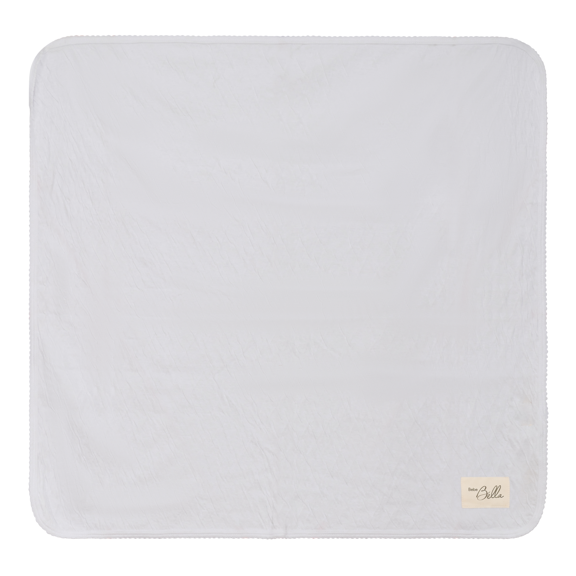 Crinkled Jersey Blanket in White One Size by Bebe Bella