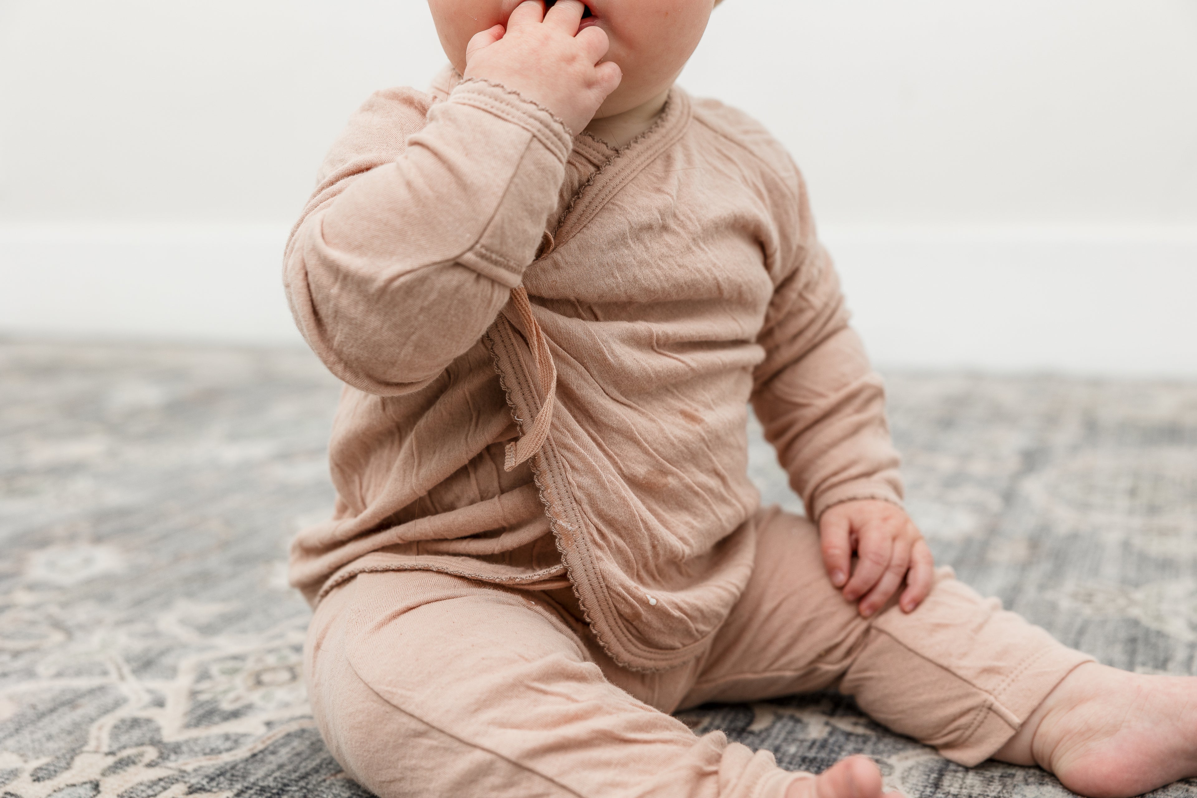 Crinkled Jersey Wrap 2Pc Set in by Bebe Bella