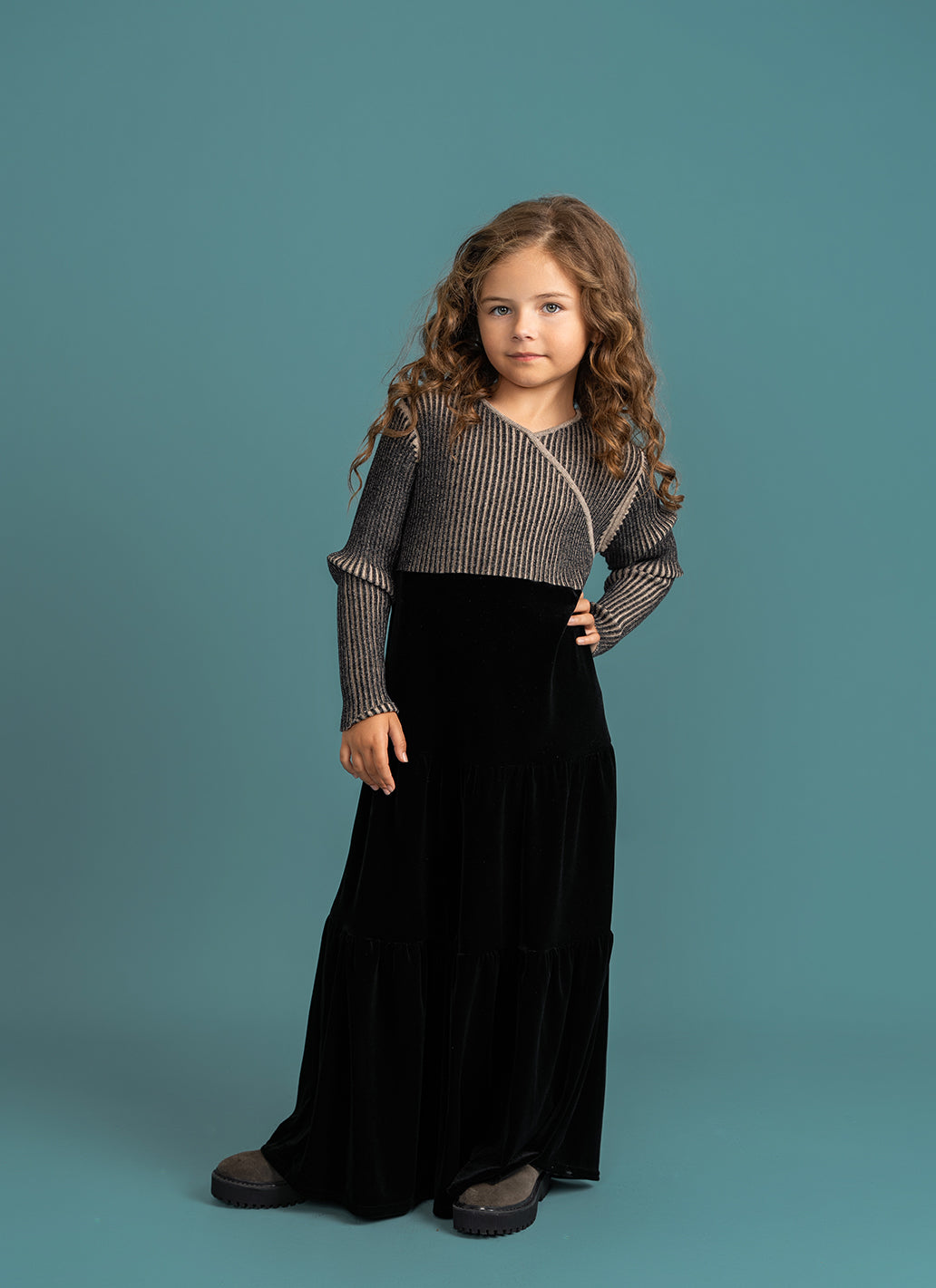 2 Tone Wrap Maxi Dress in by Seal