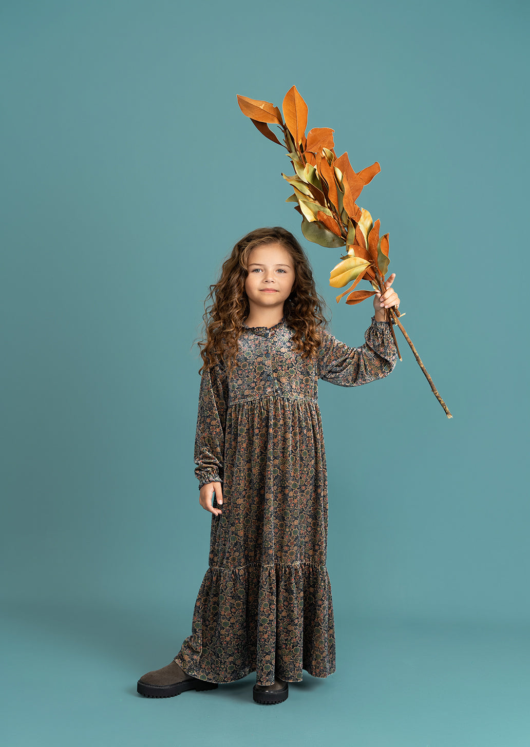 Ribbed Velvet Floral Robe in by Seal