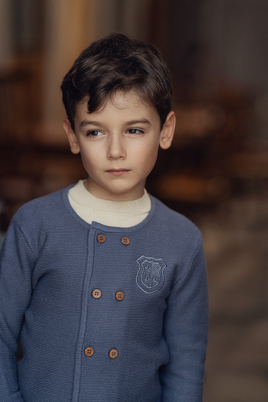 Double Breasted Knit Cardigan in by Mr. Mr.