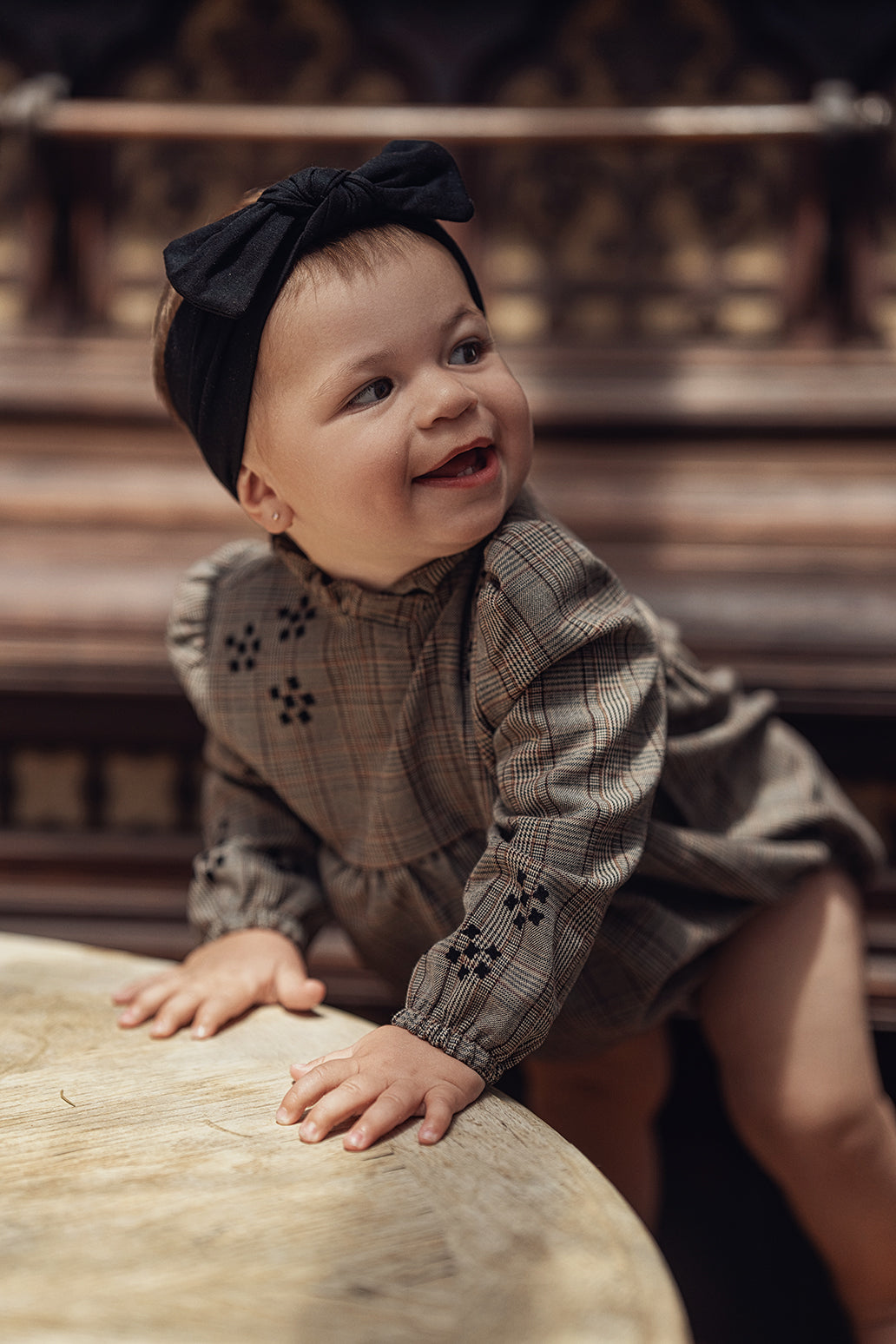 Woven Plaid Bubble in by Space Grey